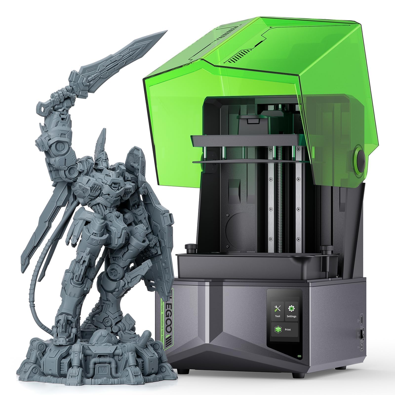 ELEGOO Saturn 4 Resin 3D Printer, 10 12K HD Mono LCD, Smart Automatic Leveling, AI Print Monitoring, Large Printing Volume 8.62 