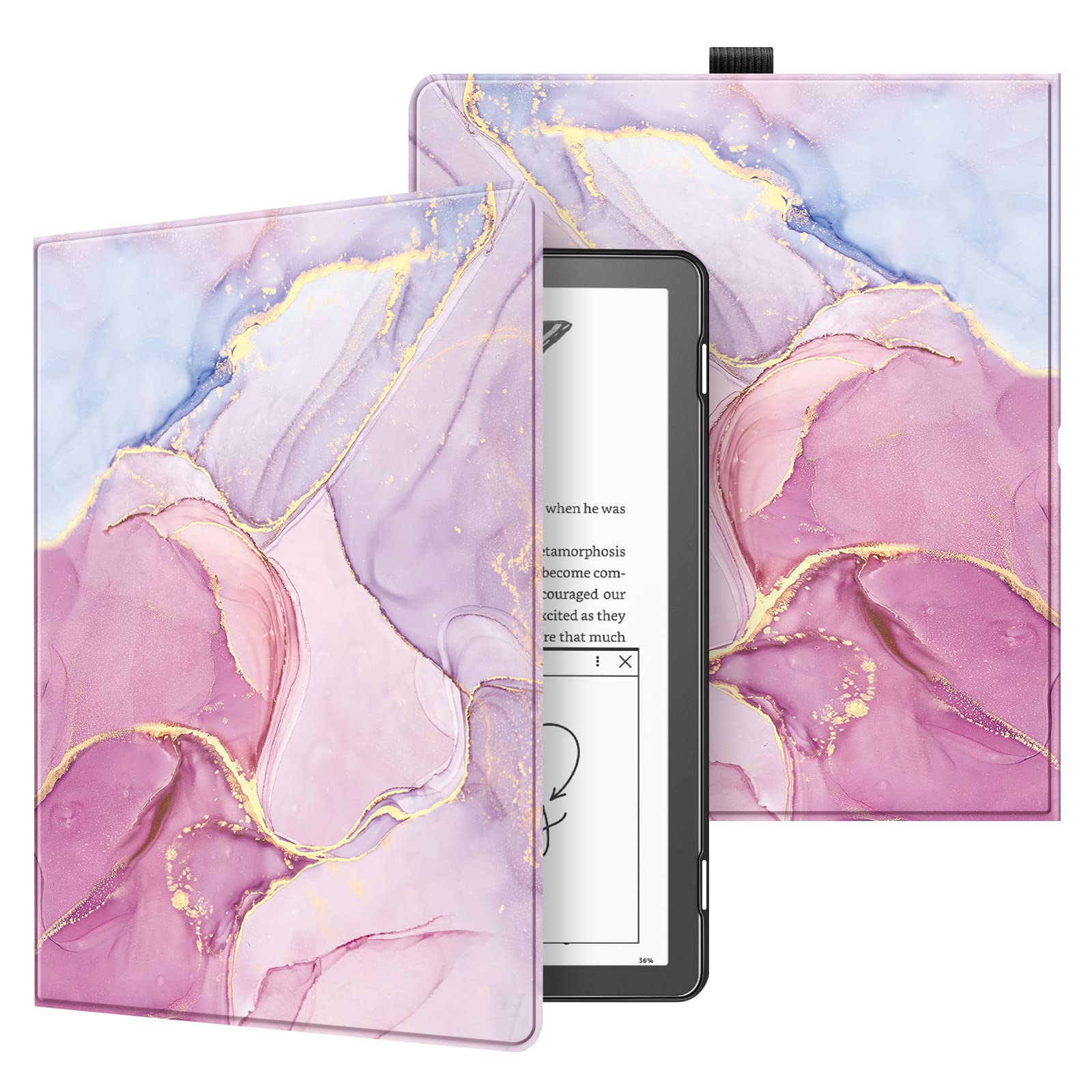 Fintie Slimshell Case for Kindle Scribe 10.2 Inch (2022 Released) - Premium PU Leather Lightweight Book Folio Cover Auto Sleep/W