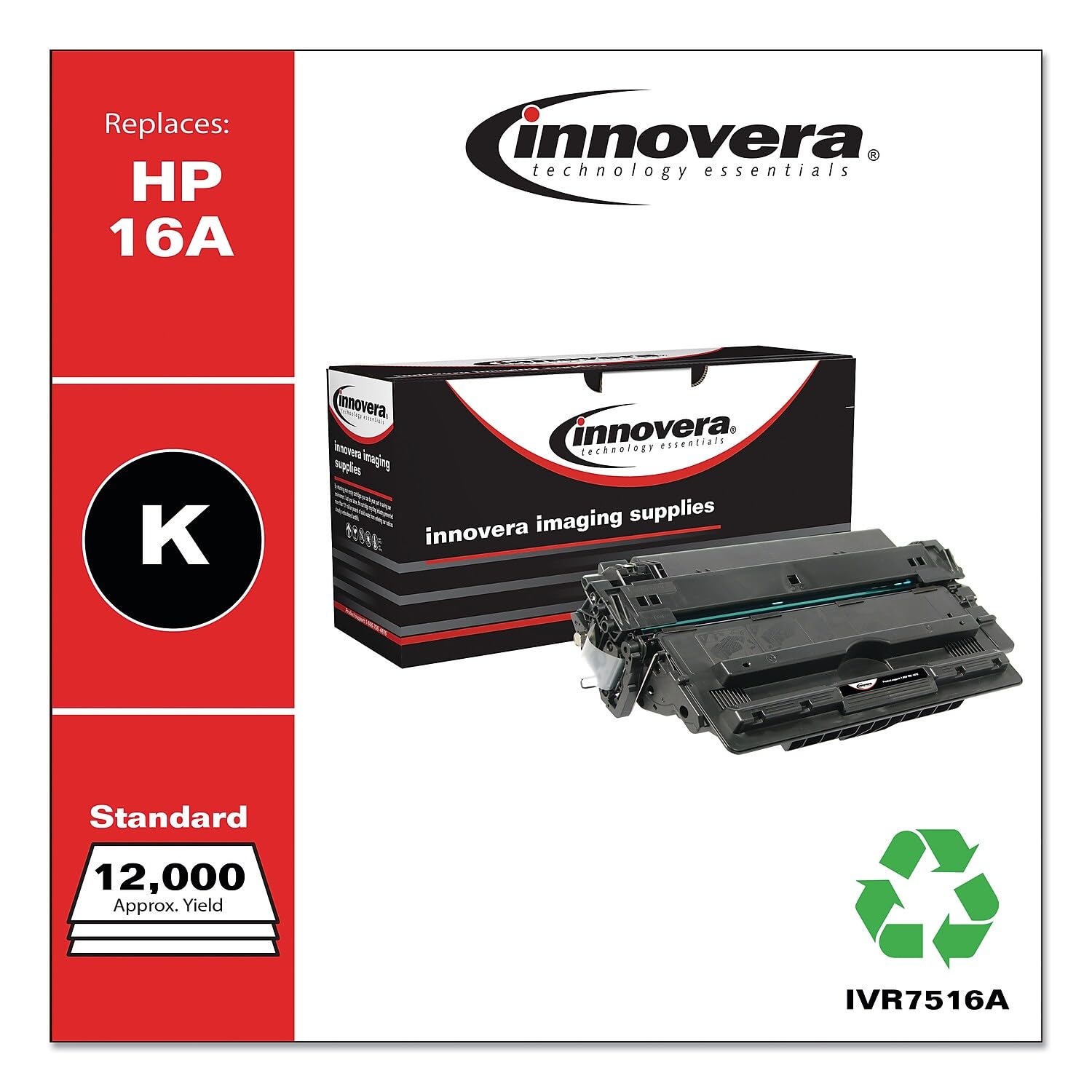 Innovera Ivr7516A Remanufactured Q7516A 16A Laser Toner