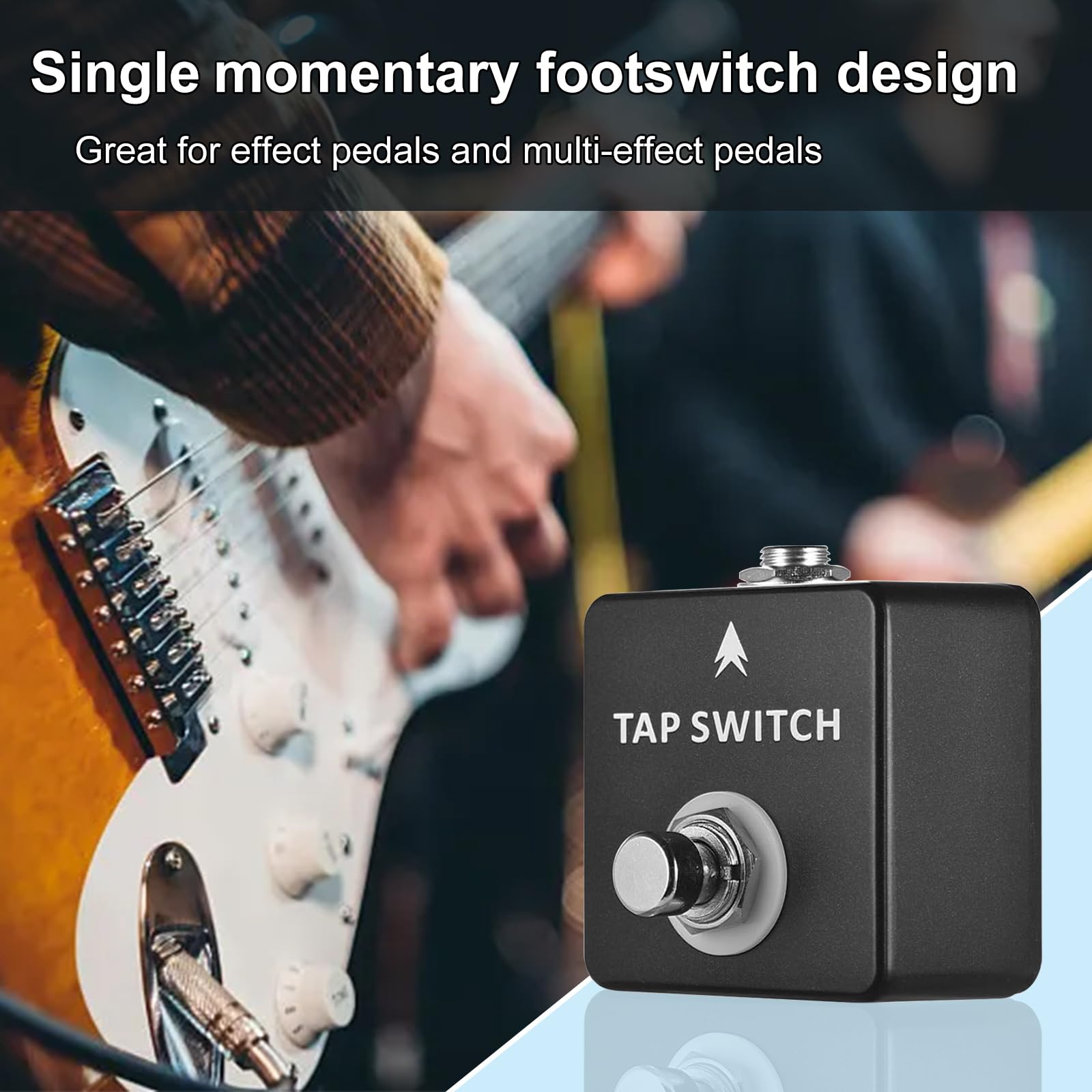 Guitar Footswitch Pedal Tap Switch Pedal, Single Momentary Footswitch, For Time Based Effects Pedal And Muti Effects Pedal