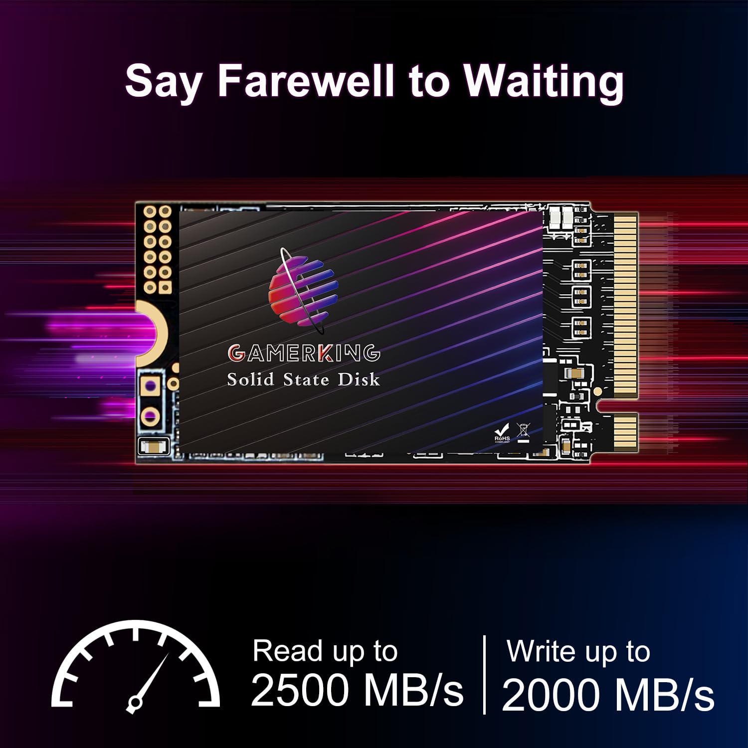 Gamerking 1Tb M.2 2242 Nvme Ssd Pcie Gen3.0 X4 3D Nand Tlc High Performance Internal Solid State Drive M Key 42Mm, Compatible With Desktop Laptop Ultrabook Tablet