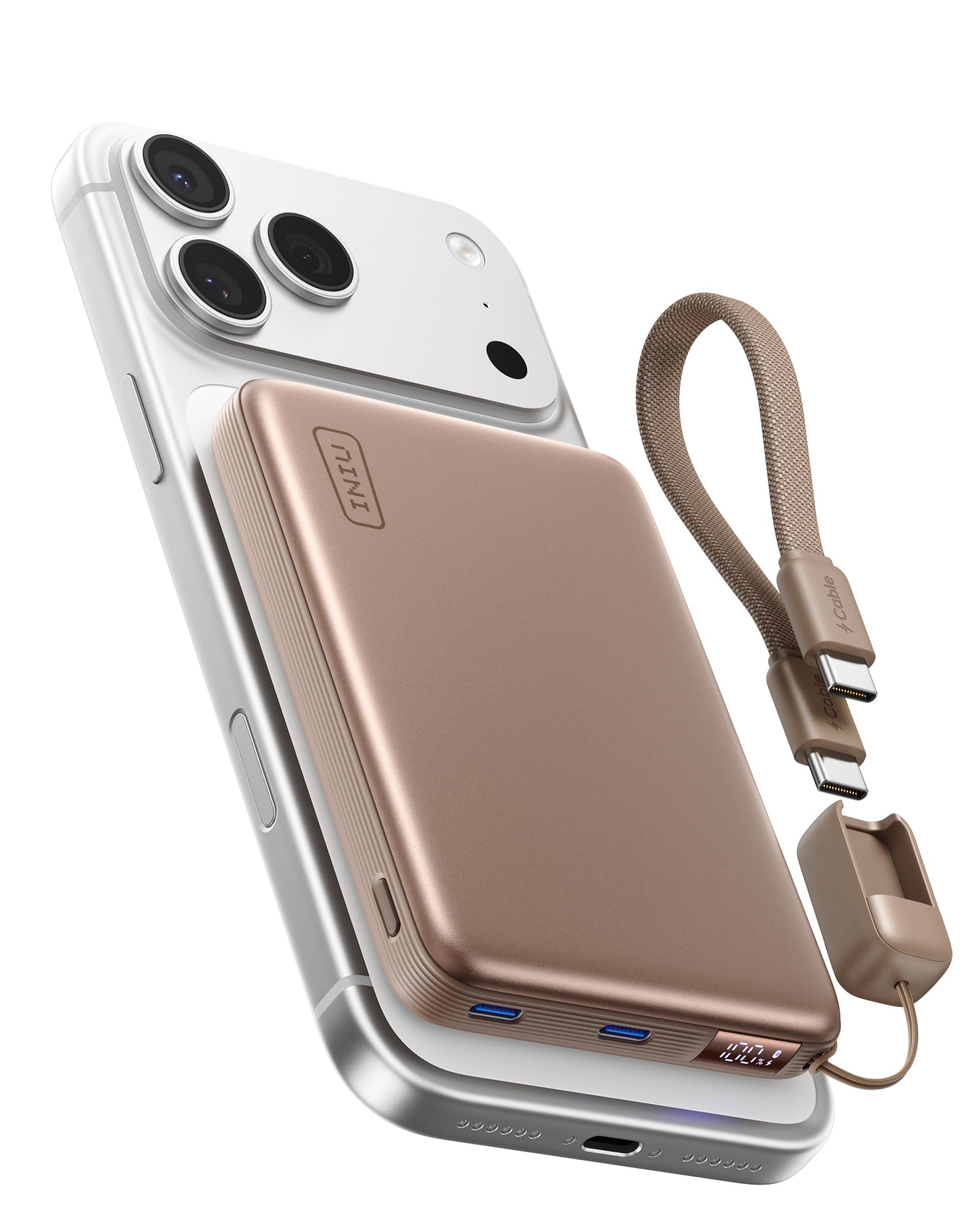 INIU for MagSafe Qi2.2 25W Portable Charger, Slimmest 10000mAh Power Bank