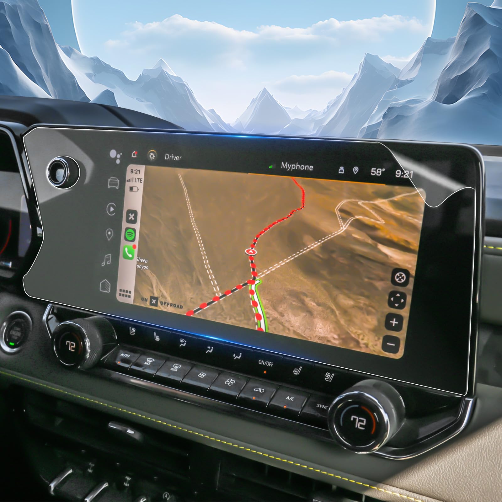 Yee Pin 2024 2025 Chevy Colorado Screen Protector For 2023 2024 Colorado Radio Screen Protector 11.3In For 2023 2024 2025 Chevy Colorado Accessories Zr2 Z71 &Gmc Canyon At4/Denali/At4X/Elevation 2Pack