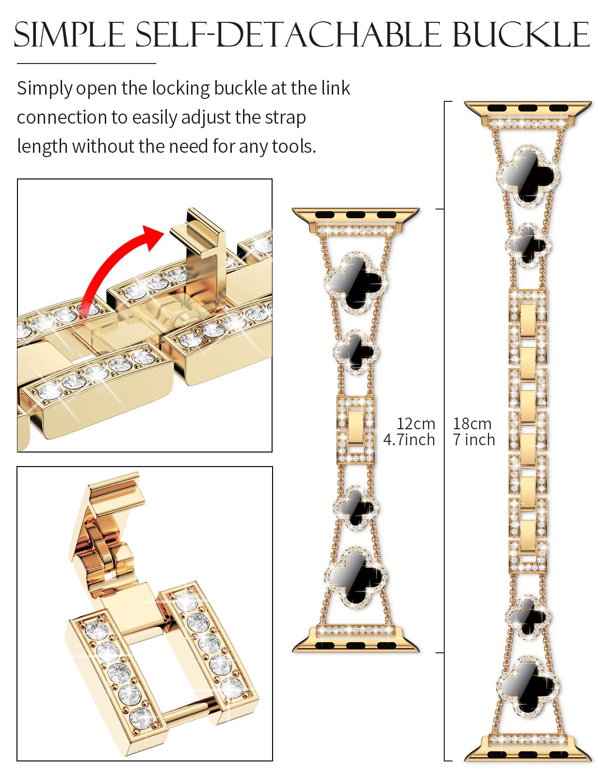Ctybb Bling Diamond Band Compatible With Apple Watch Bands For Women 42Mm 44Mm 45Mm 46Mm Series 10 9 8 7 6 5 4 3 2 1 Se, Sparkle