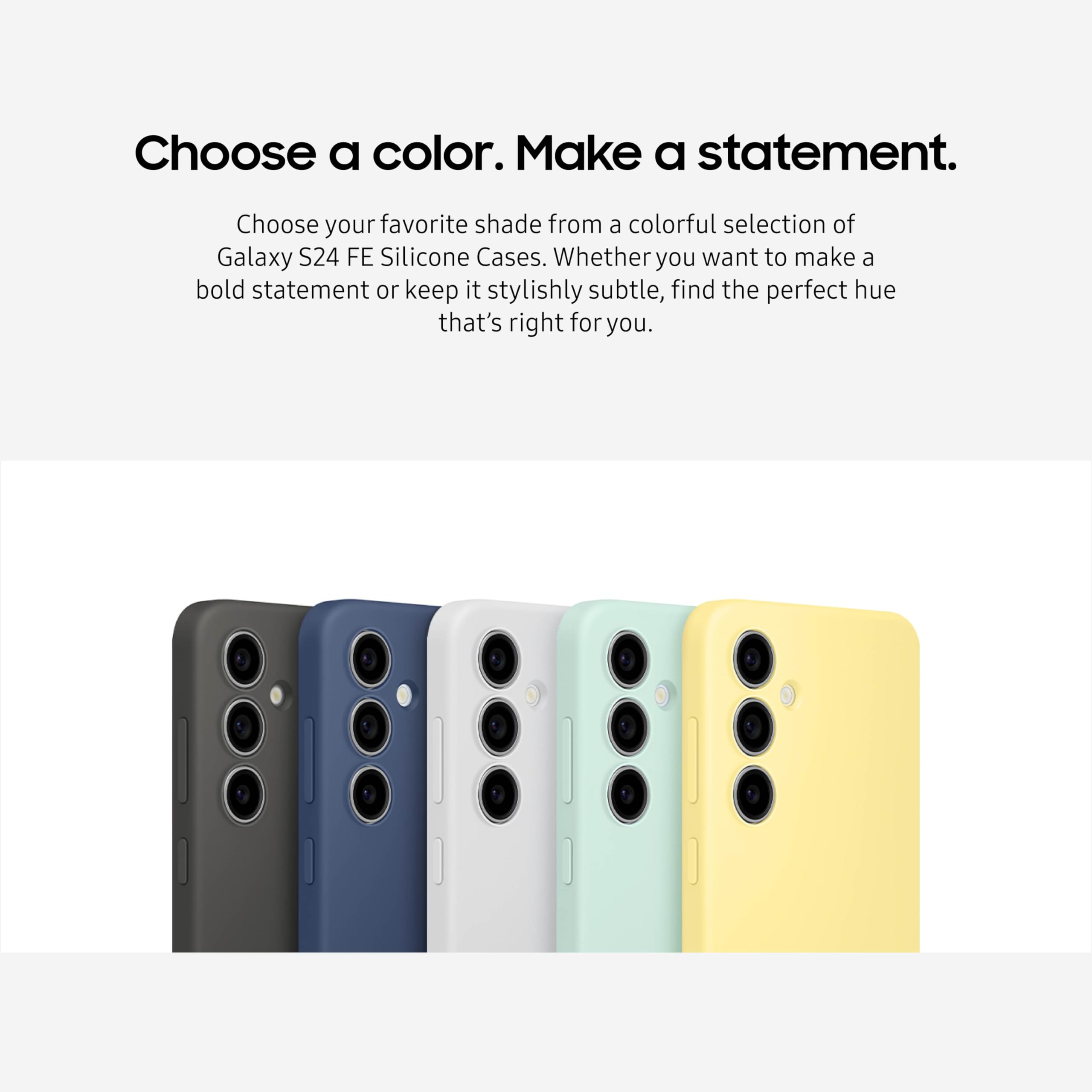 Samsung Galaxy S24 Fe Silicone Phone Case, Protective Cover With Color Variety, Smooth Grip, Soft And Sleek Design, Seamless Fit