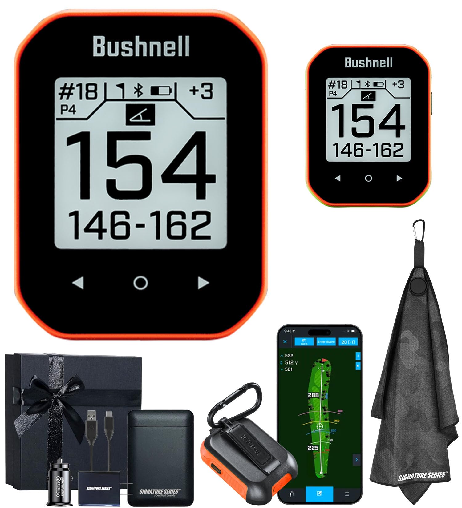 Bushnell Golf Phantom 3 Slope GPS Handlheld (Orange) | 38,000+ Courses, Slope Compensation, Hazard Info, Distance Calculator, Sc
