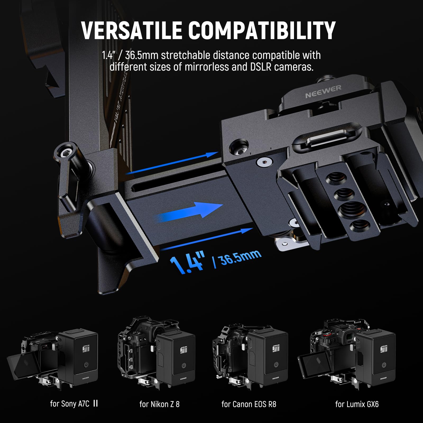 Neewer Foldable V Mount Battery Plate With Arca Type Baseplate For Pd Quick Release Plate Dji Rs3 Pro Gimbal & Tripod, Easy Dslr
