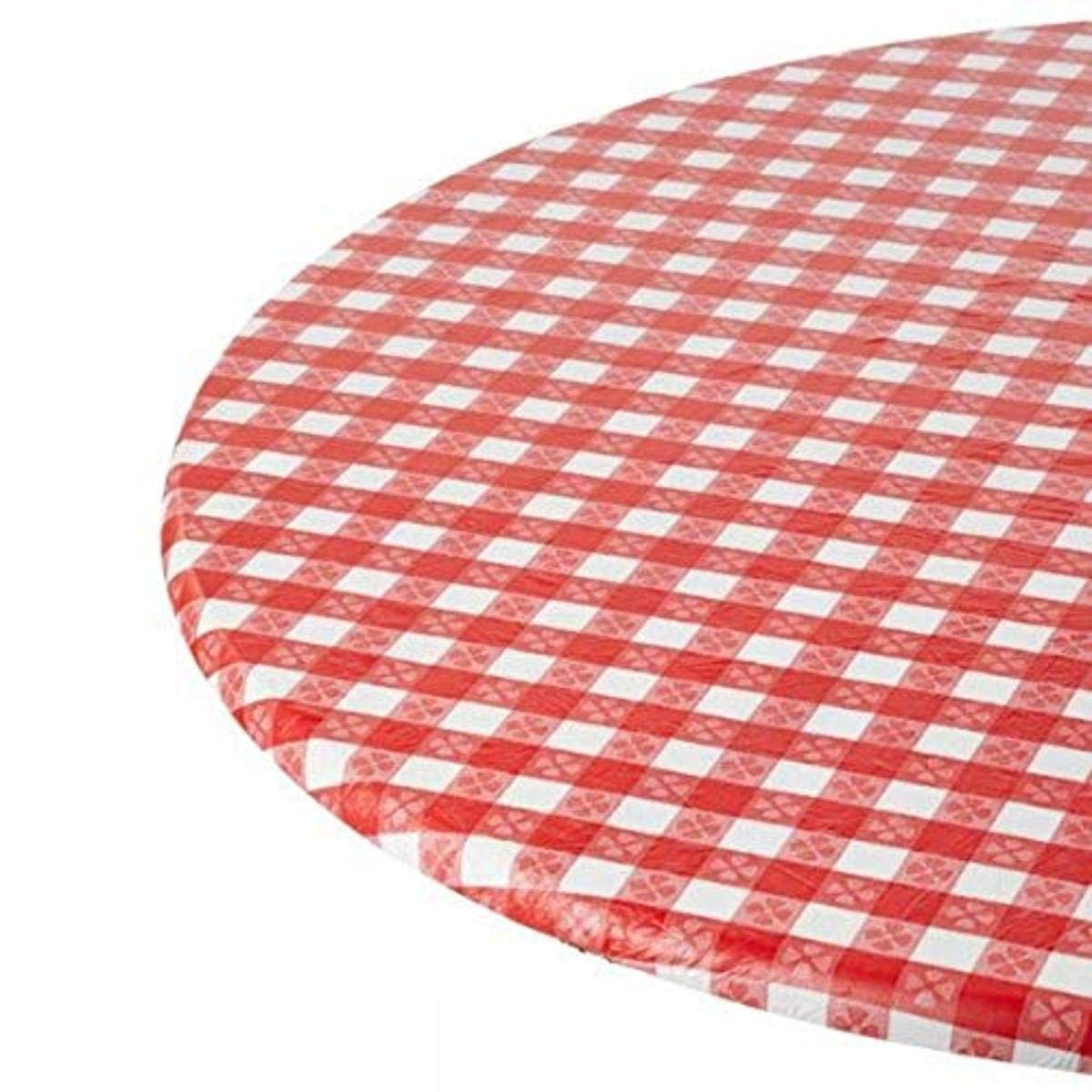 Kwik-Cover 72-M 72 Round Kwik-Cover-Maroon Fitted Table Cover (1 full case of 50)
