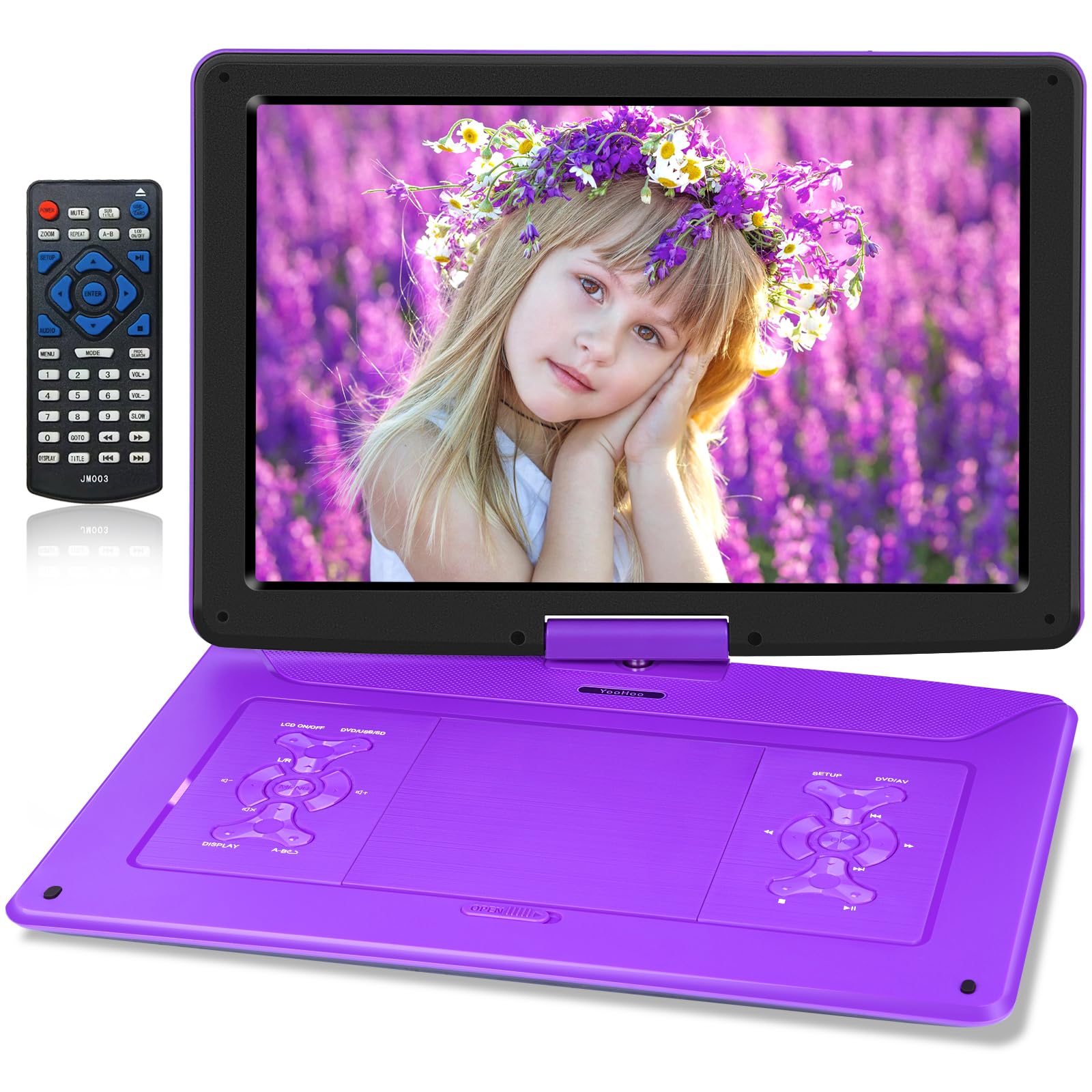 ???????????? 17.9'' Portable Dvd Player With 15.6'' Large Swivel Screen, 6 Hours Battery Dvd Player Portable With Car Charger An