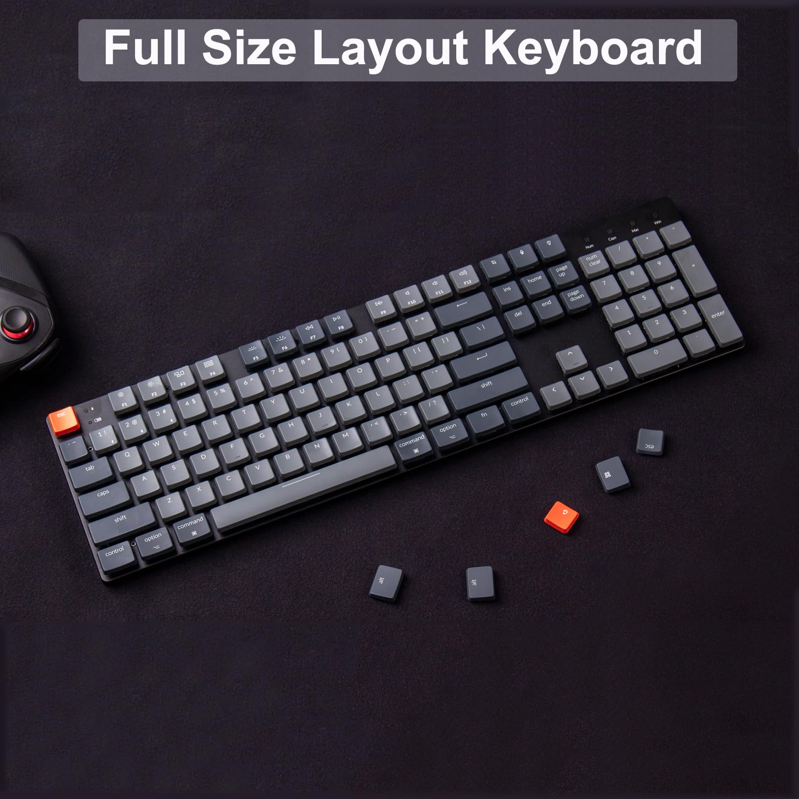 Keychron K5 Se Ultra Slim Bluetooth Mechanical Keyboard, 104 Keys, White Backlight, Low Profile Gateron Red Switch, Mac/Windows Compatible