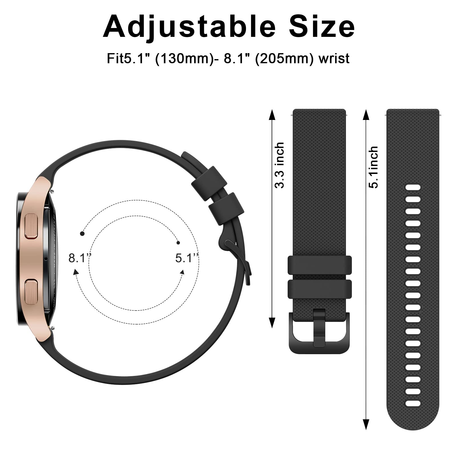 Wanme Band Compatible With Amazfit Gtr 4 / Gtr 3 Pro / Gtr 3 / Gtr 2E / Gtr 2 / Gtr 47Mm Smart Watch, 22Mm Quick Release Silicon