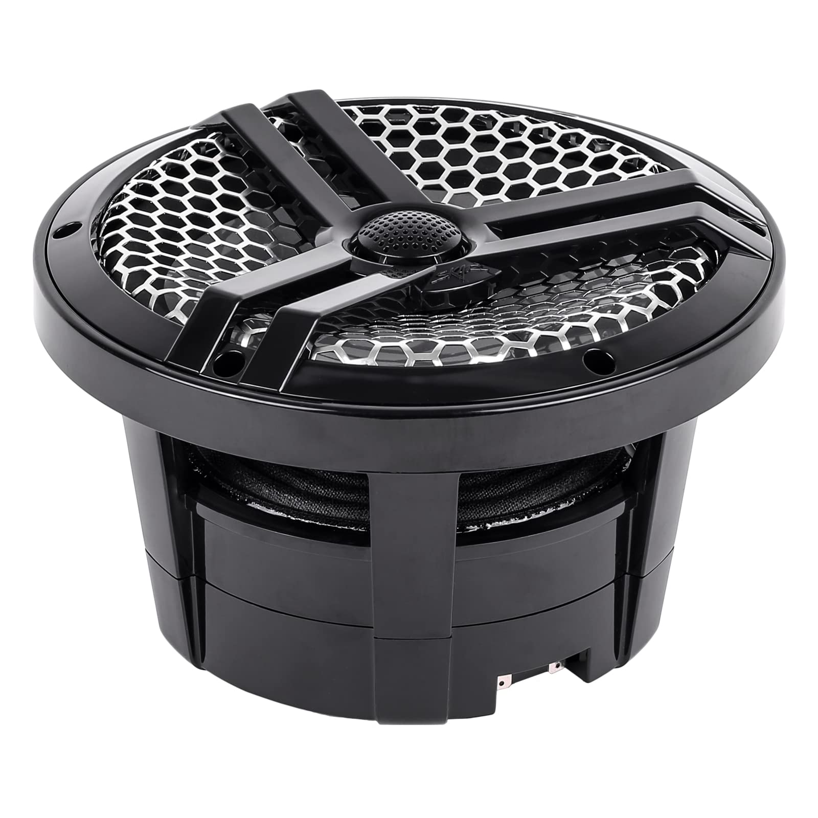Skar Audio SK8MB 8" 2-Way Marine Coaxial Speakers, 500W, Black, Titanium Reinforced Polypropylene, Pair