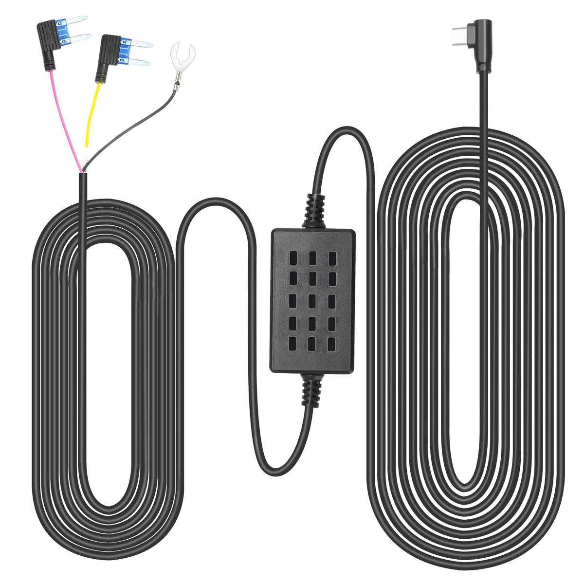 Neideso 11.5Ft Type C Hardwire Kit For N300/N700 Dash Cam, Hard Wire Car Charger Cable Kit 12V  24V To 5V/2.5A For Dash Cameras