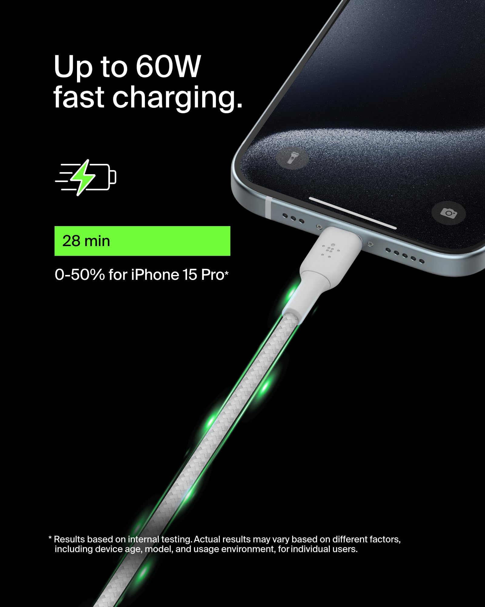 Belkin Boostcharge (1M/3.3Ft) Braided Usb C To Usb C Cable For Iphone 16, Iphone 16 Pro, Iphone 16 Pro Max, Iphone 16 Plus, Gala