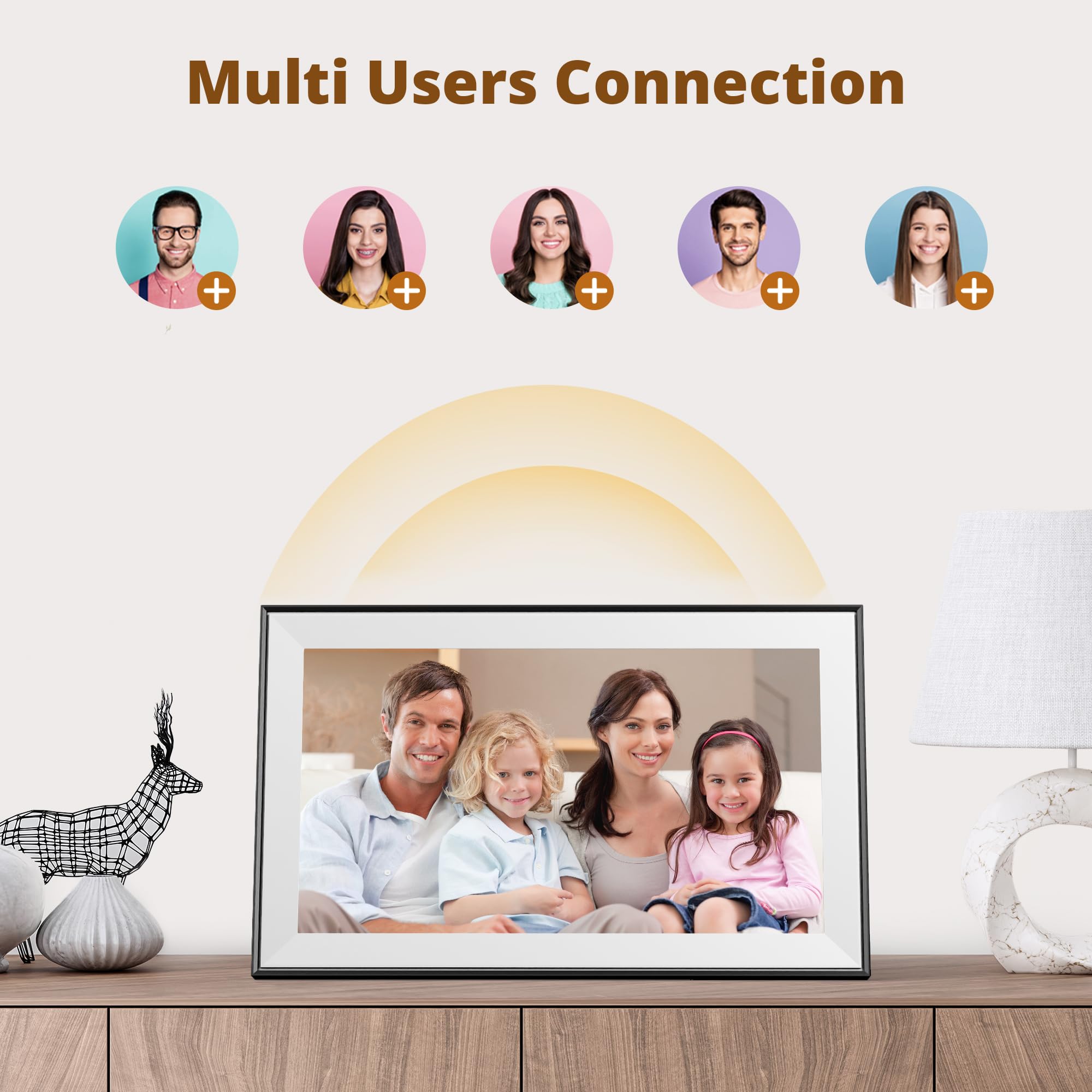 Dragon Touch Digital Picture Frame   15.6 Inch Wifi Large Digital Photo Frame With 32Gb Storage, Fhd Touch Screen, Easy Setup To