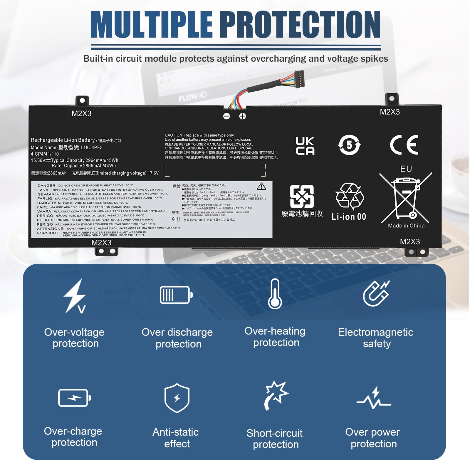 L18C4Pf3 Laptop Battery For Lenovo Ideapad C340 14Api C340 14Iml C340 14Iwl S540 14Api S540 14Iml S540 14Iwl Flex 14Iml Flex 14I