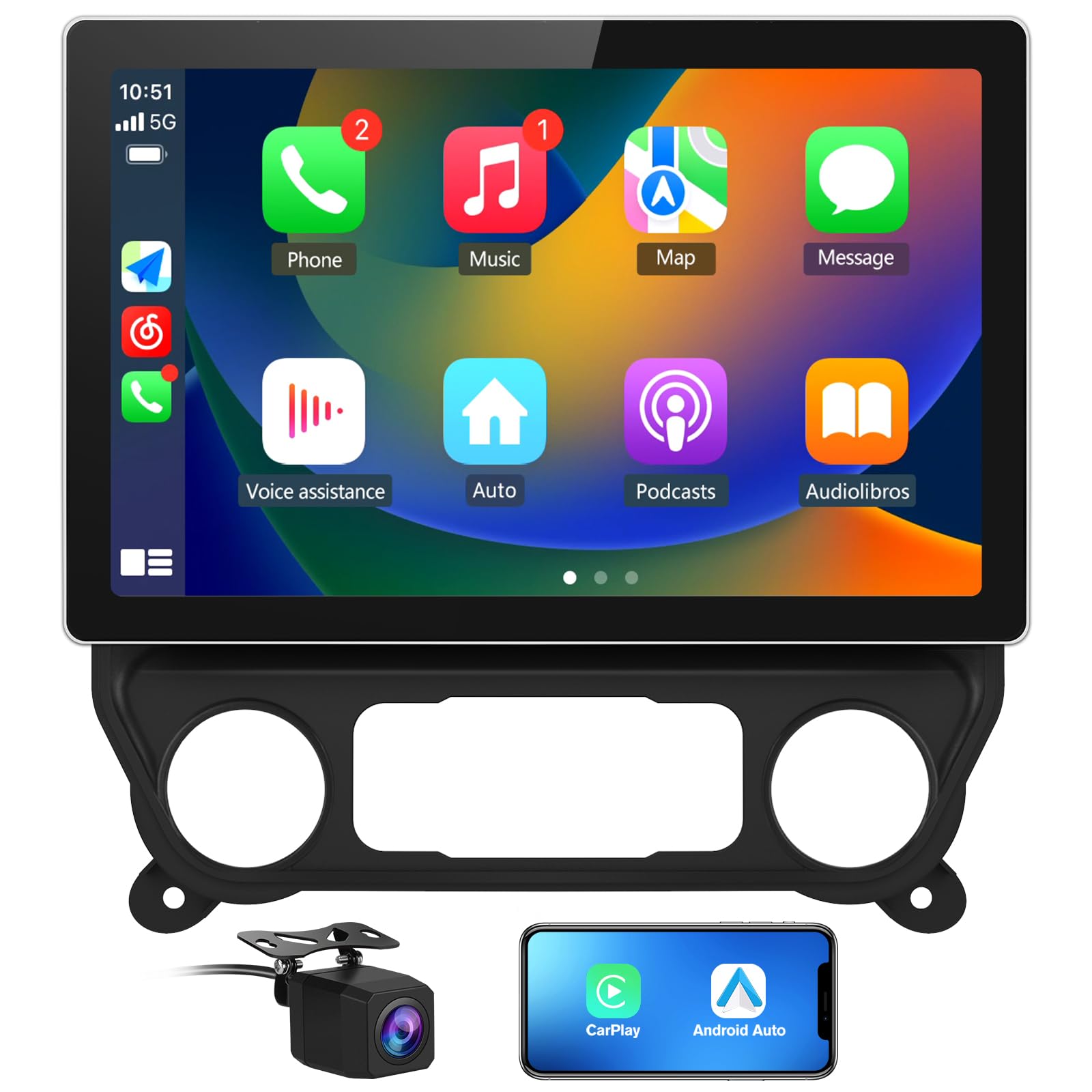 8 Core 13.1 inch Touch Screen Car Radio Stereo for Chevy Silverado GMC Sierra 2014-2018 Android 12 Wireless CarPlay Android Auto