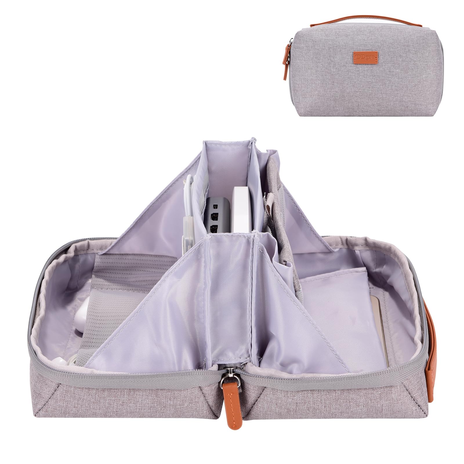 Ddgro Electronics Organizer Travel Pouch   Perfect Accessory Bag For Electronics, Macbook Charger & Cords, Cables, Hard Drive (L