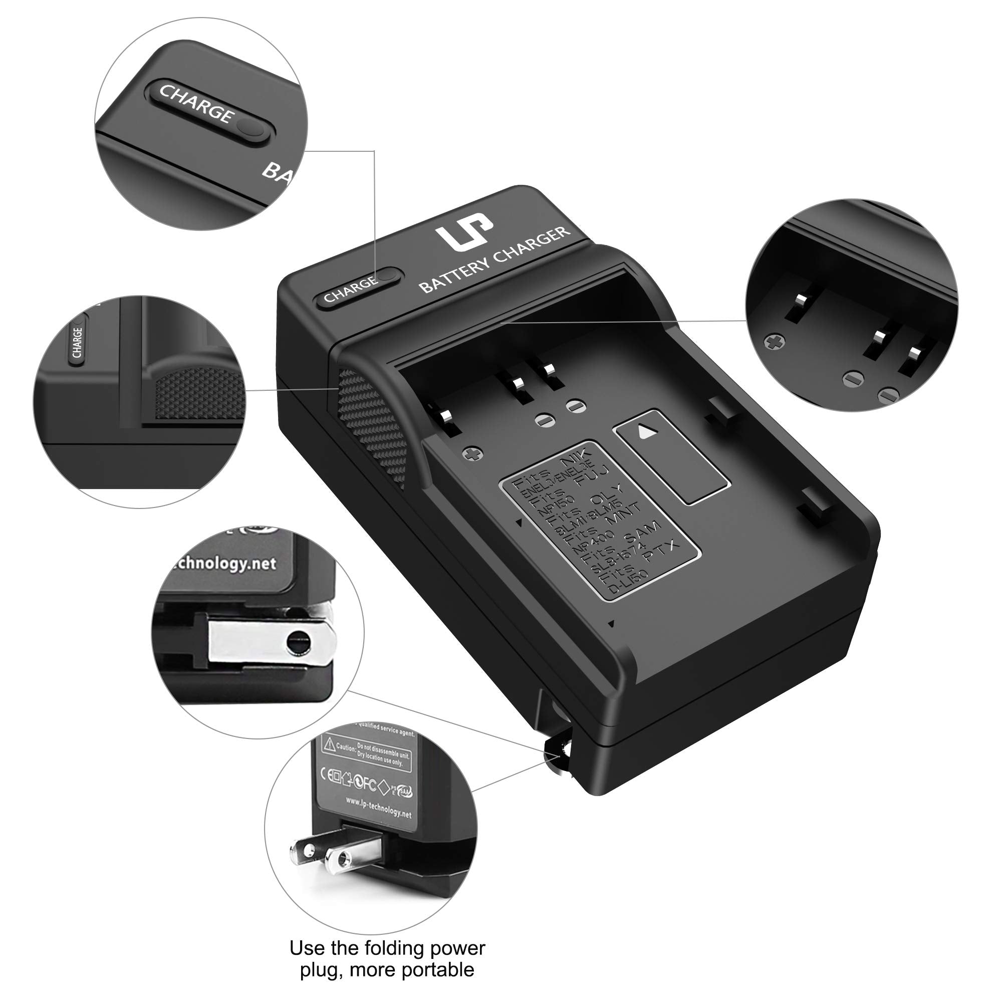 En El3E Battery Charger, Lp Charger For Nikon En El3E, El3, El3A Battery, Compatible With Nikon D700, D300S, D300, D200, D100, D