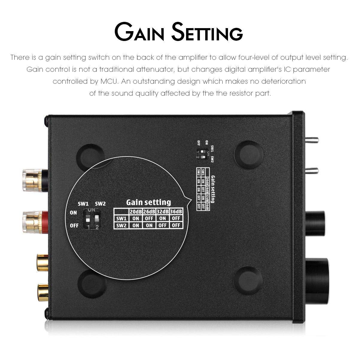 Nobsound G2 Subwoofer Power Amplifier Mini Mono Sub Amp 100W Pbtl Btl Bridge Home Theater