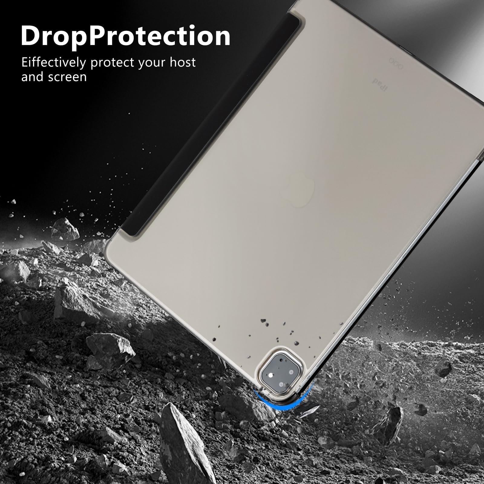 Cobak Case For Ipad Pro 13 Inch 2024 (7Th Gen) Released, Slim Stand Translucent Back Shell Protective Smart Cover With Auto Slee