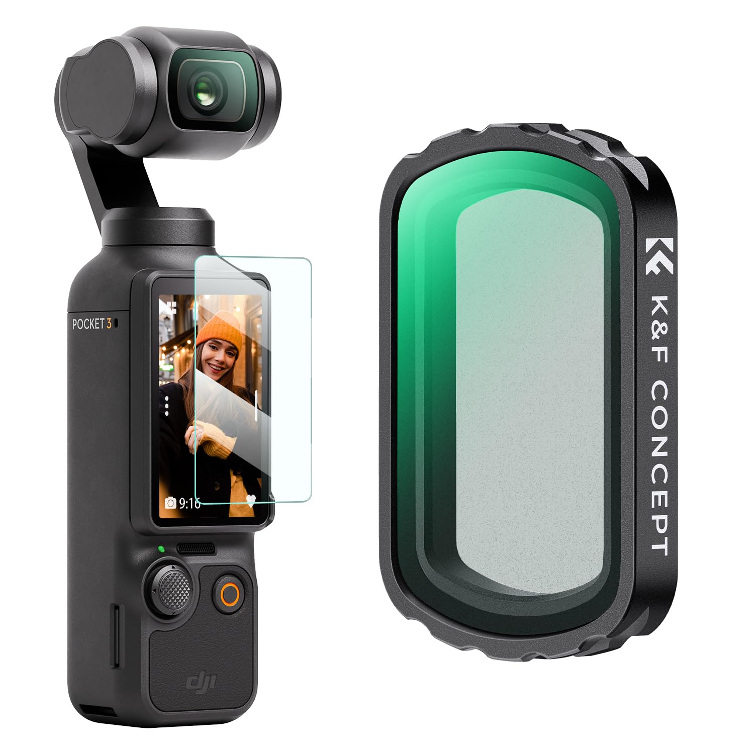 K&F Concept Magnetic Black Diffusion 1/4 Filter For Dji Osmo Pocket 3, Creative Mist Cinematic Effect Filters For Osmo Pocket 3