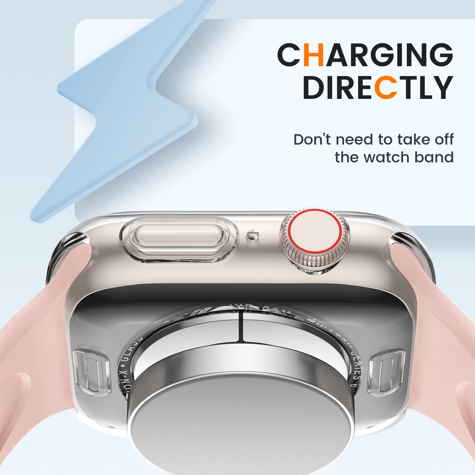 [2 Pack] Goton Bumper Case For Apple Watch Series 9 8 7 45Mm, Ultra Thin Soft Tpu Shockproof Case Cover Bumper Protector For Iwa