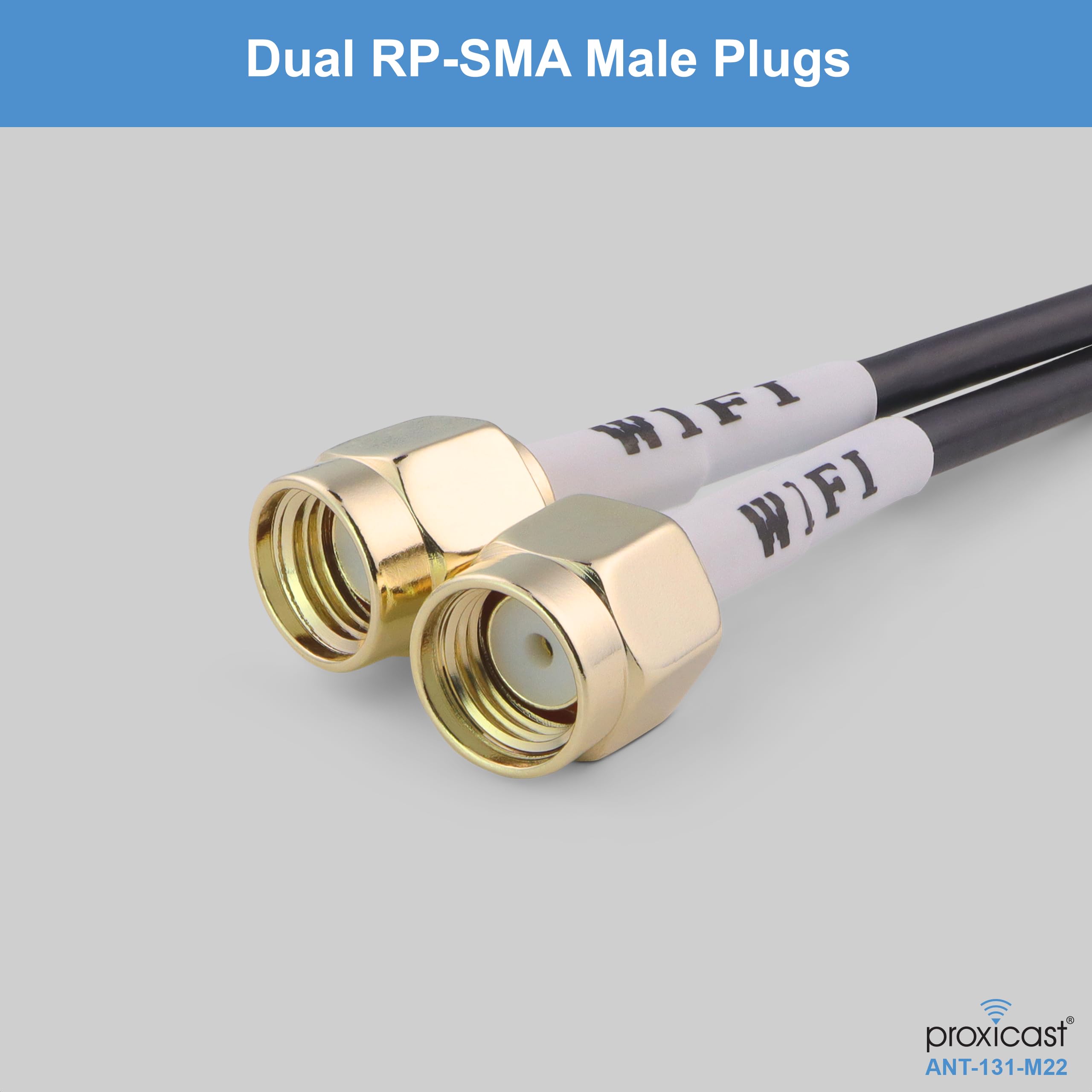 Proxicast Indoor/Outdoor 2X2 Mimo Omnidirectional Wifi Antenna - Tri-Band 2.4/5.8/6 Ghz - 3-5 Dbi Gain - Vandal Resistant Low Pr