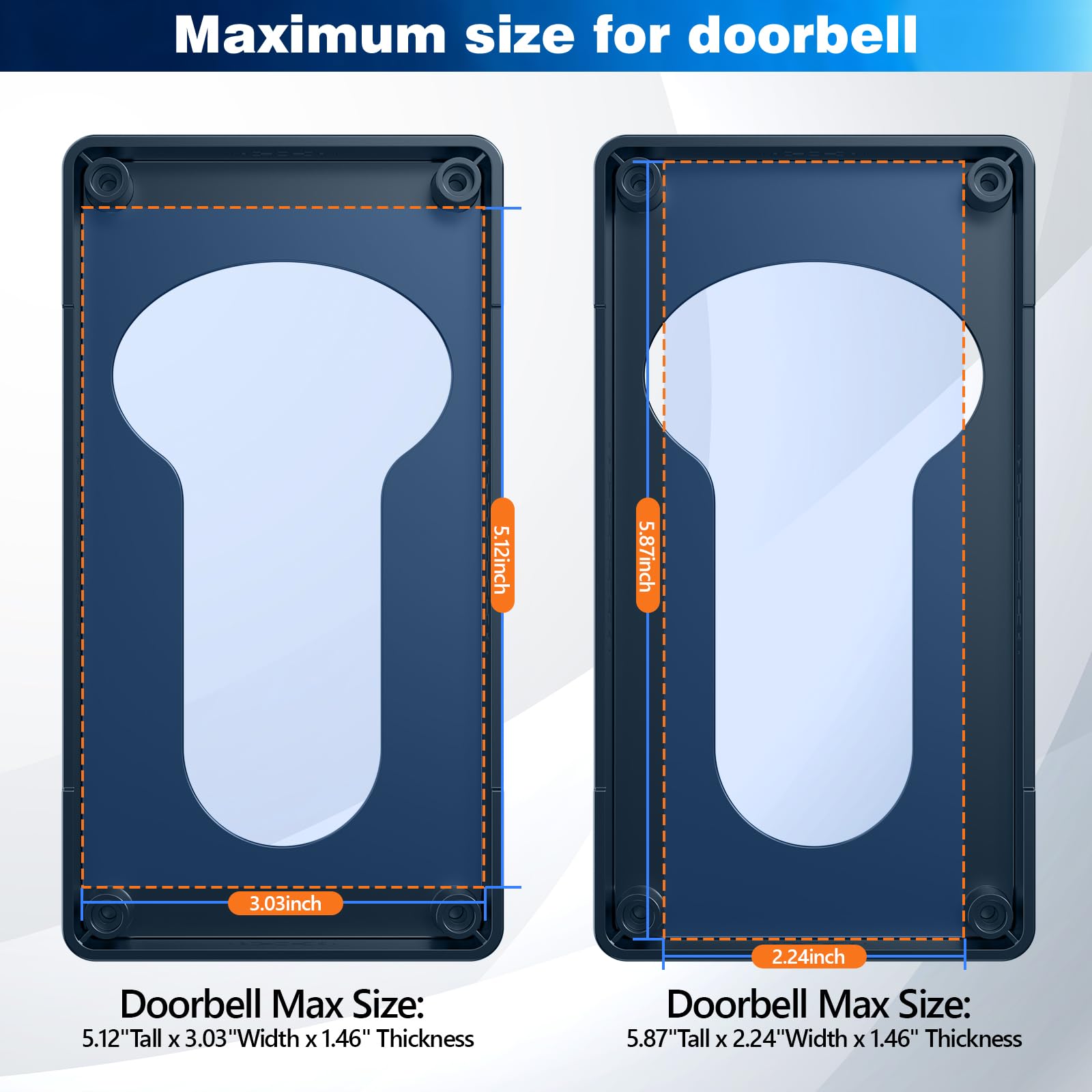 Wireless Video Doorbell Mount For Ring/Blink/Eufy, Compatible With Ring 4/3/2/1, No Drill Anti Theft Camera Mount, Camera Holder