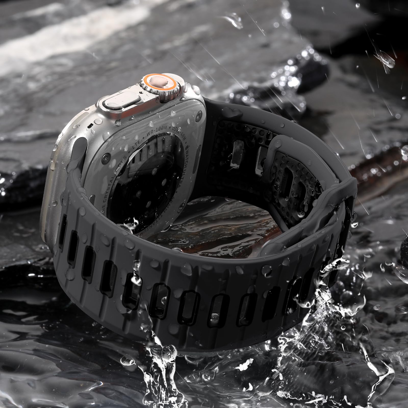 Odbeai Sport Band Compatible With Apple Watch Ultra 2/Ultra Band,Compatible With Apple Watch Bands For Men 49Mm 46Mm 45Mm 44Mm 4