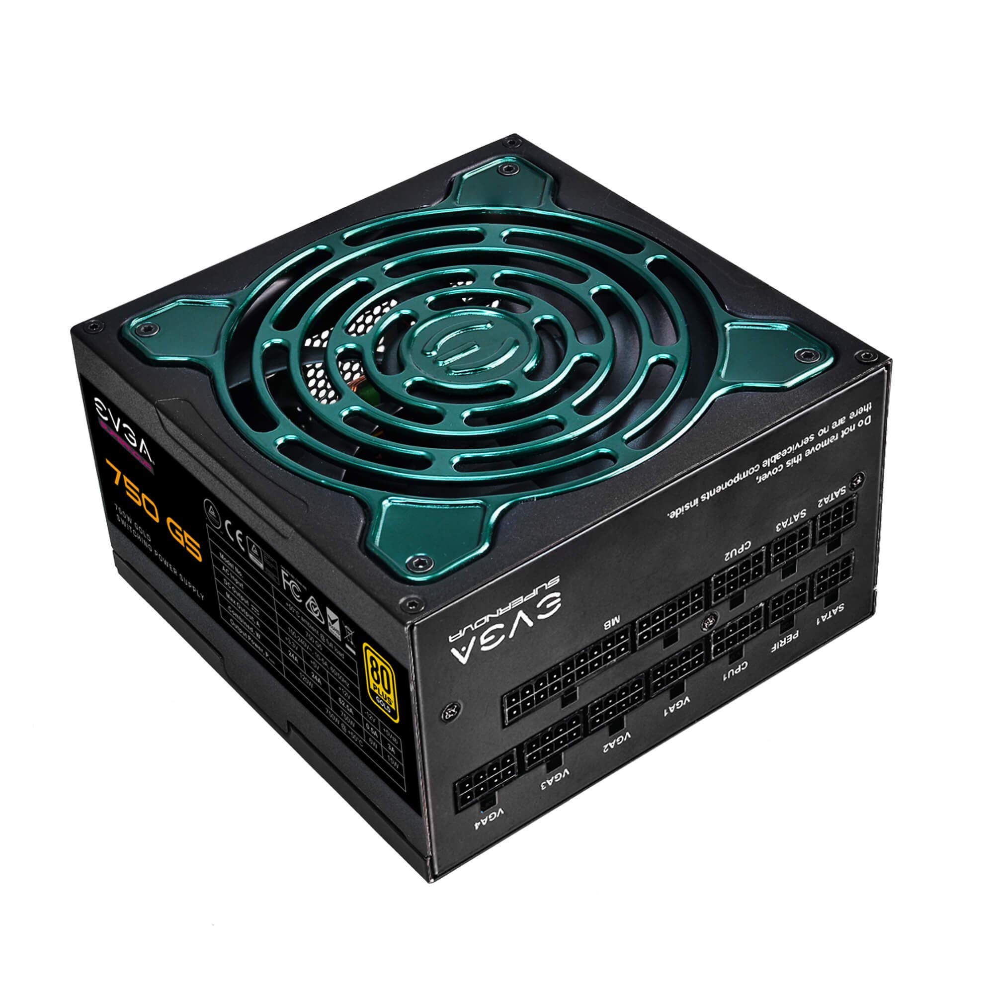 Evga 750 G5, 80 Plus Gold 750W, Fully Modular, Eco Mode With Fdb Fan, 100% Japanese Capacitors, 10 Year Warranty, Compact 150Mm