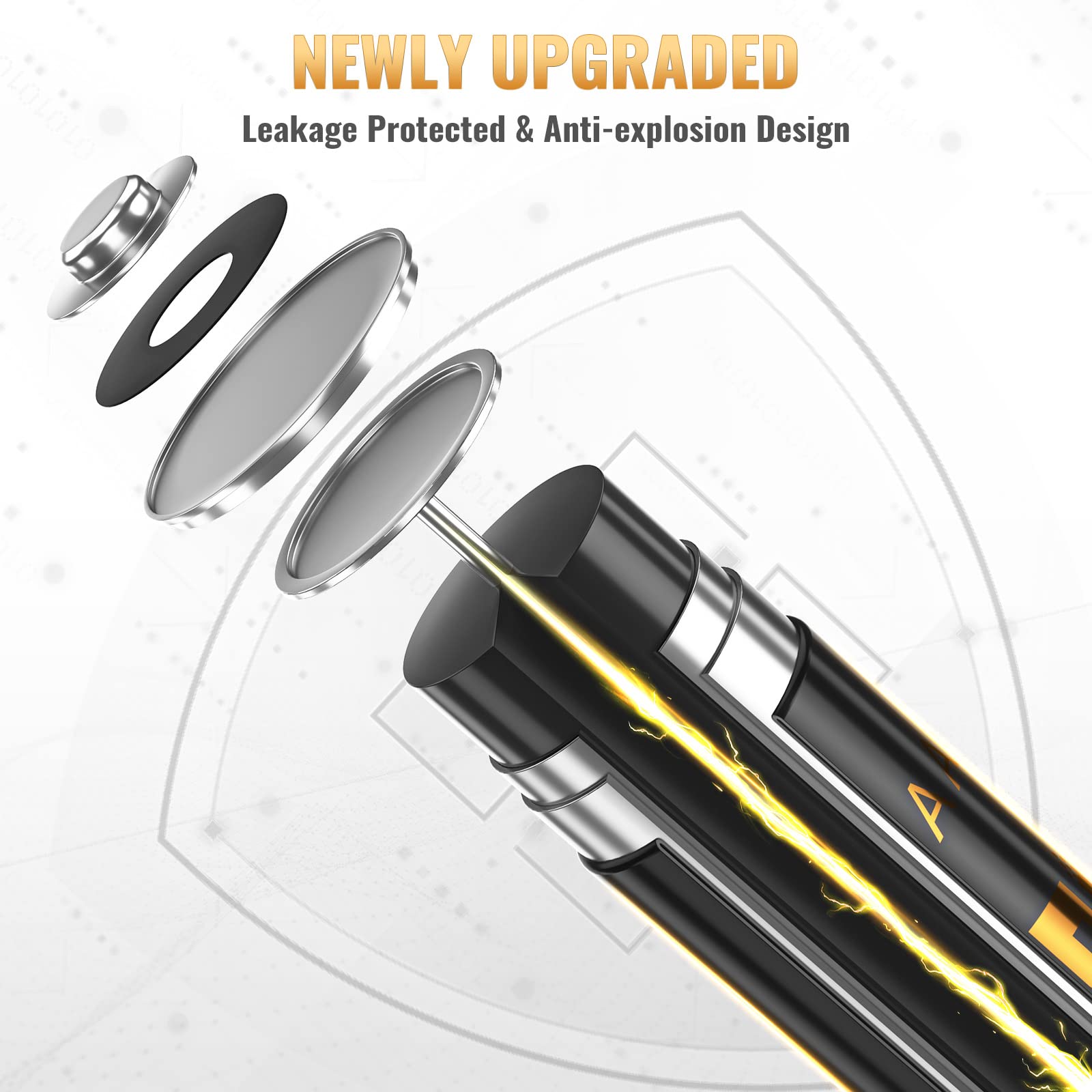 Bonai Lithium Batteries Aa 8 Pack - 1.5V High Capacity, Ultra Long-Lasting Performance For Extreme Temperatures (-40F To 140F),