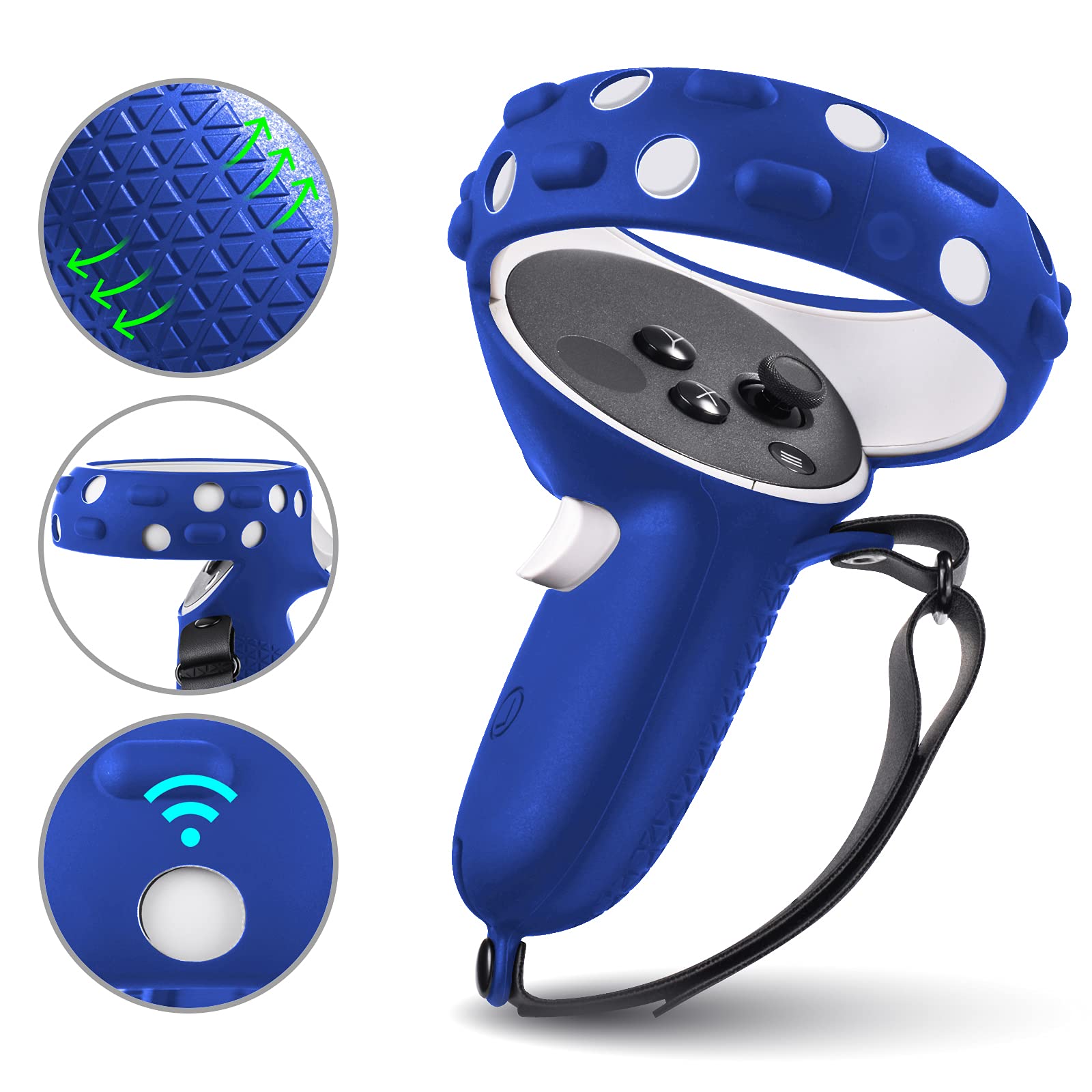 Compatible With Oculus Quest 2 Accessories, Vr Silicone Face Cover, Vr Shell Cover,Compatible With Quest 2 Touch Controller Grip