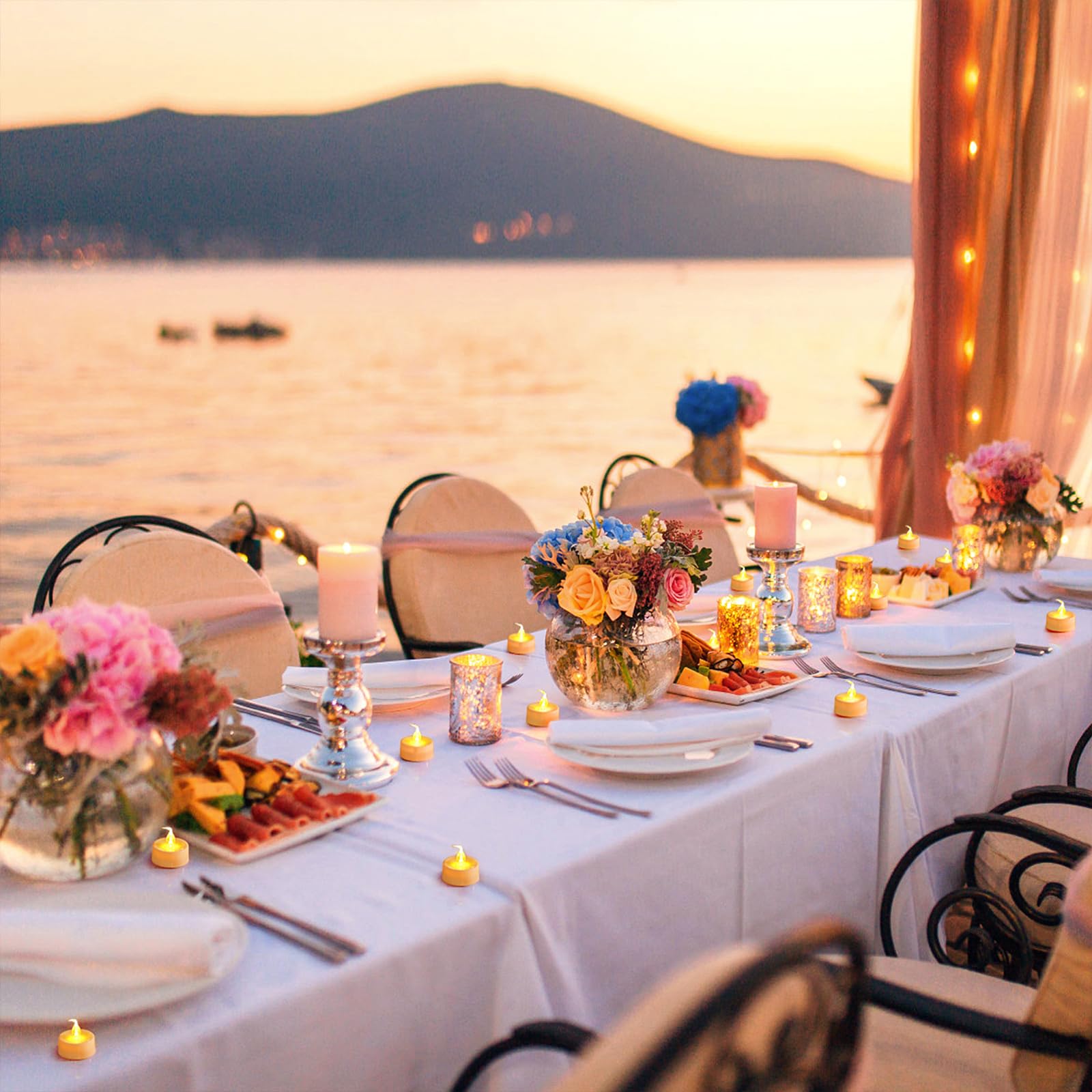 Topstone Led Candles With Remote And Timer,Warm Yellow Flameless Candles,Big Capacity Battery Operated Tea Light,Best For Weddin