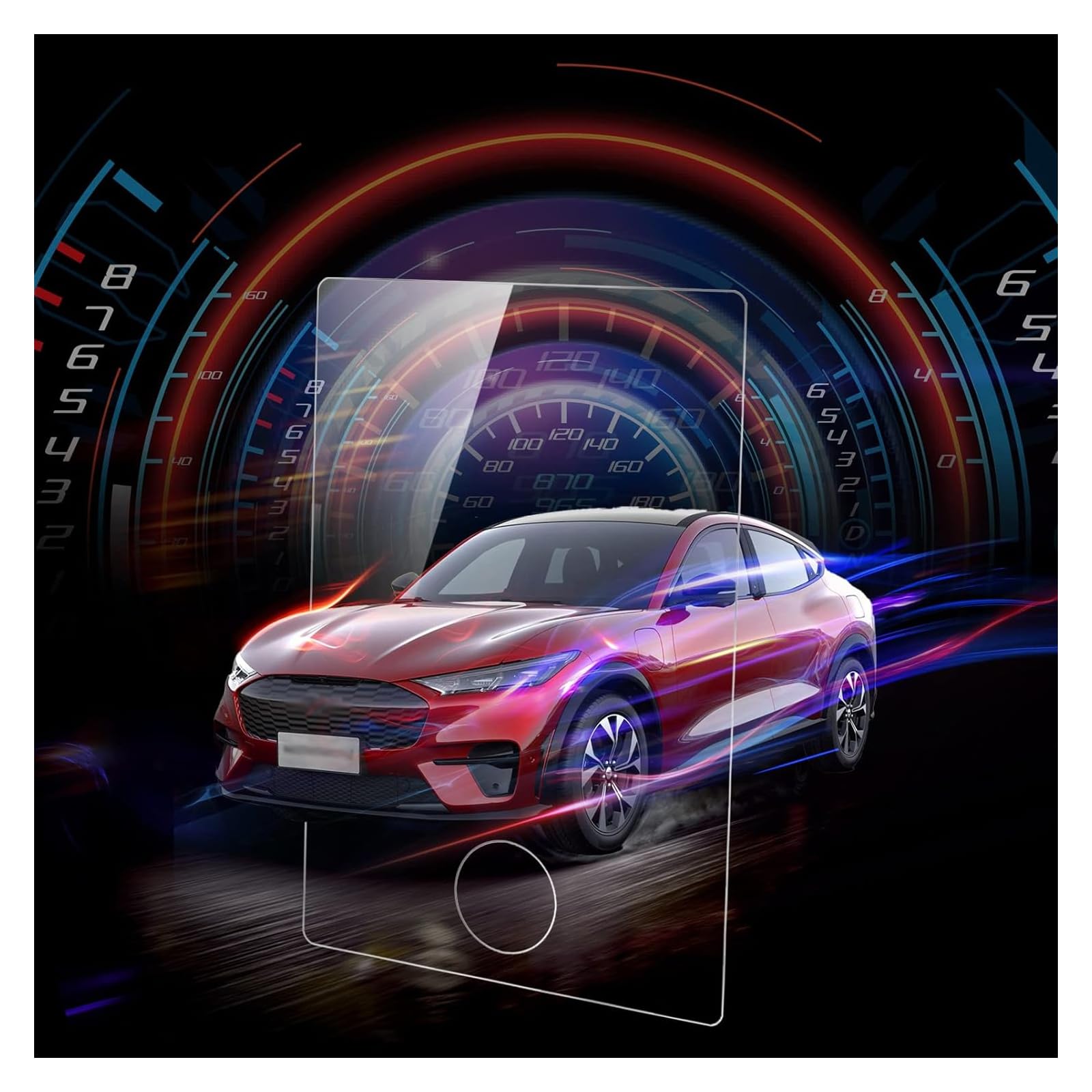 Carwiner 2Pcs Screen Protector Compatible With 2021 2024 Mustang Mach E, 15.5 Inch Navigation + 10.2 Inch Dashboard Set, Center Control Tempered Glass Accessories