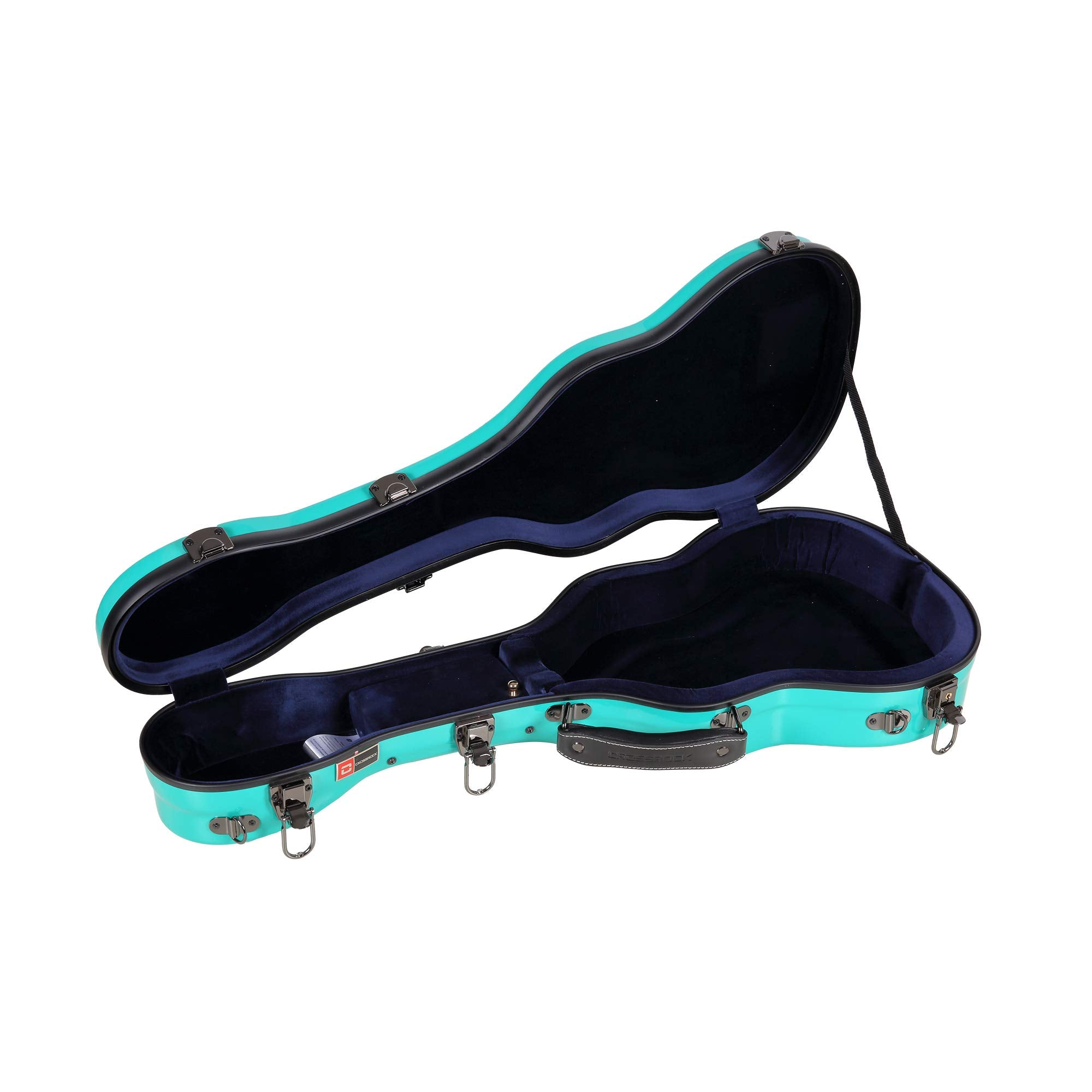 Crossrock Deluxe Fiberglass Tenor Ukulele Case With Tsa Lock, Mint Blue (Crf2020Tumb)