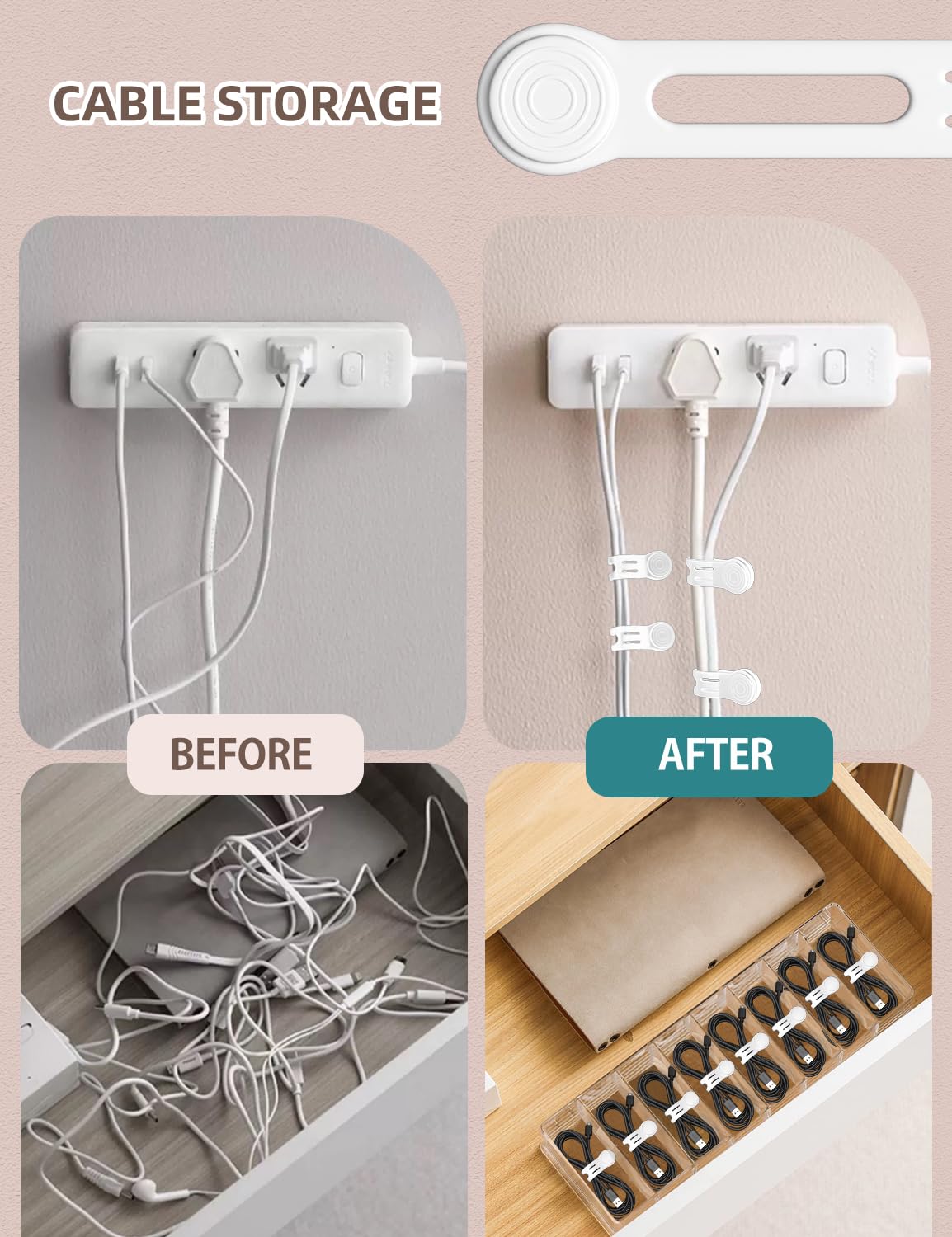 Magnetic Cord Ties Organizers, Kanemc Silicone Cable Tie Cord Wrap Reusable Twist Ties Wire Strap For Charging Cables Headphones