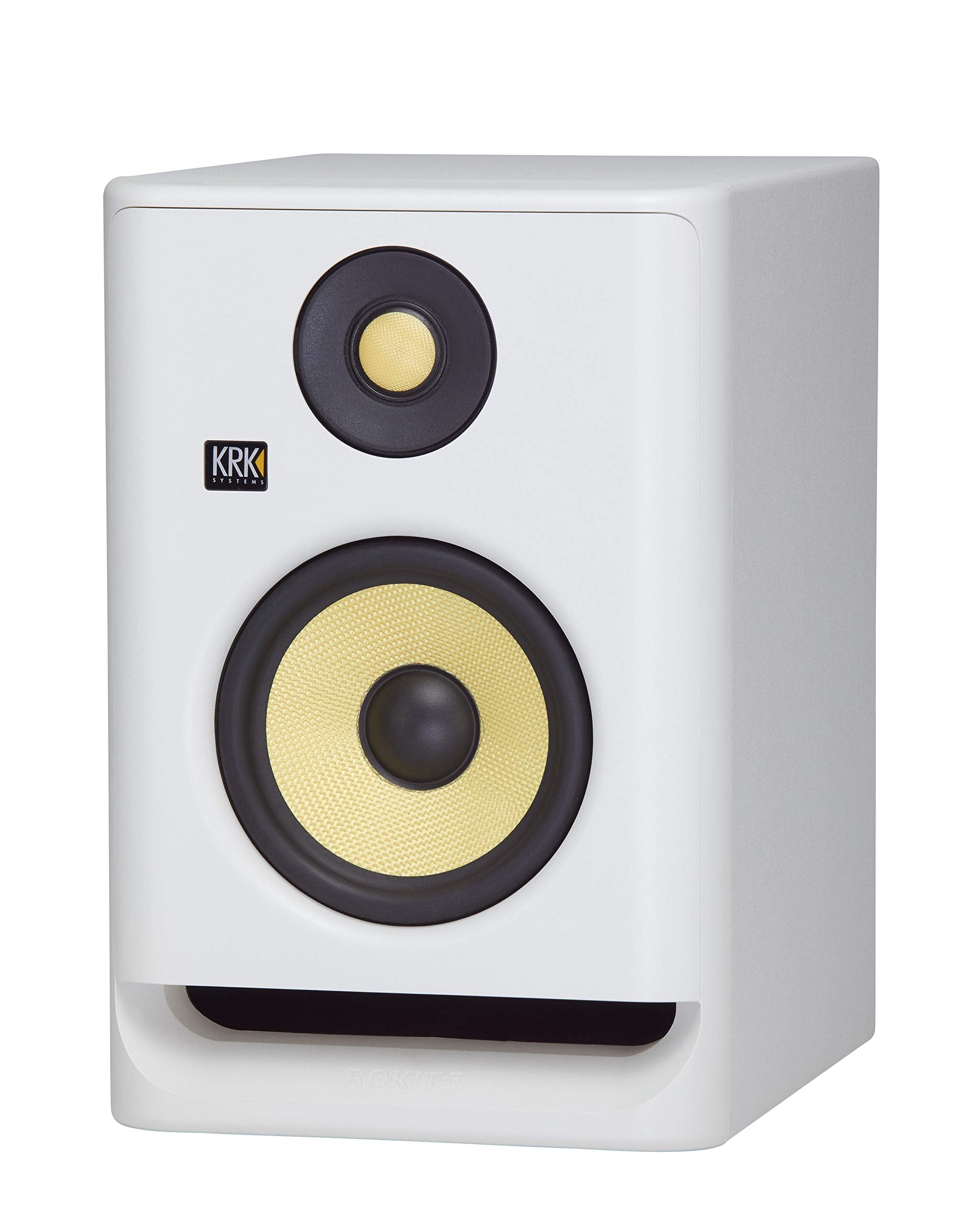 Krk Rp5 Rokit 5 G4 Professional Bi-Amp 5 Powered Studio Monitor, White Noise