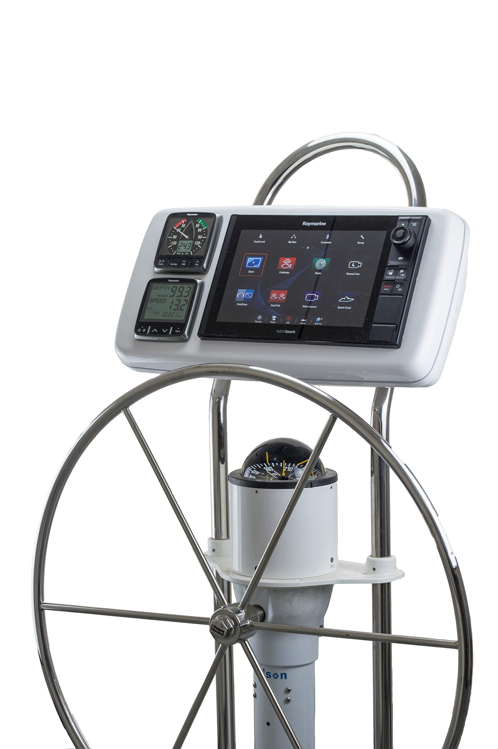 Navpod Gp1170 05 Systempod Pre Cut For Raymarine Es127/Es128 & Axiom Pro 12 And 2 Inst. (3.6'' Holes) For 9.5'' Wide Guard