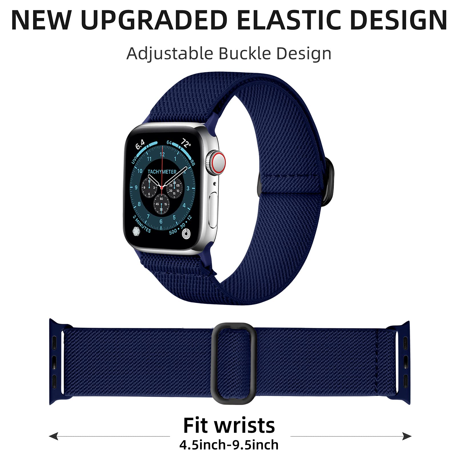 Daqin 3 Pack Elastic Band Compatible With Apple Watch Band 41Mm 40Mm 38Mm 45Mm 46Mm 44Mm 42Mm,Stretchy Nylon Weave Sport Wristba