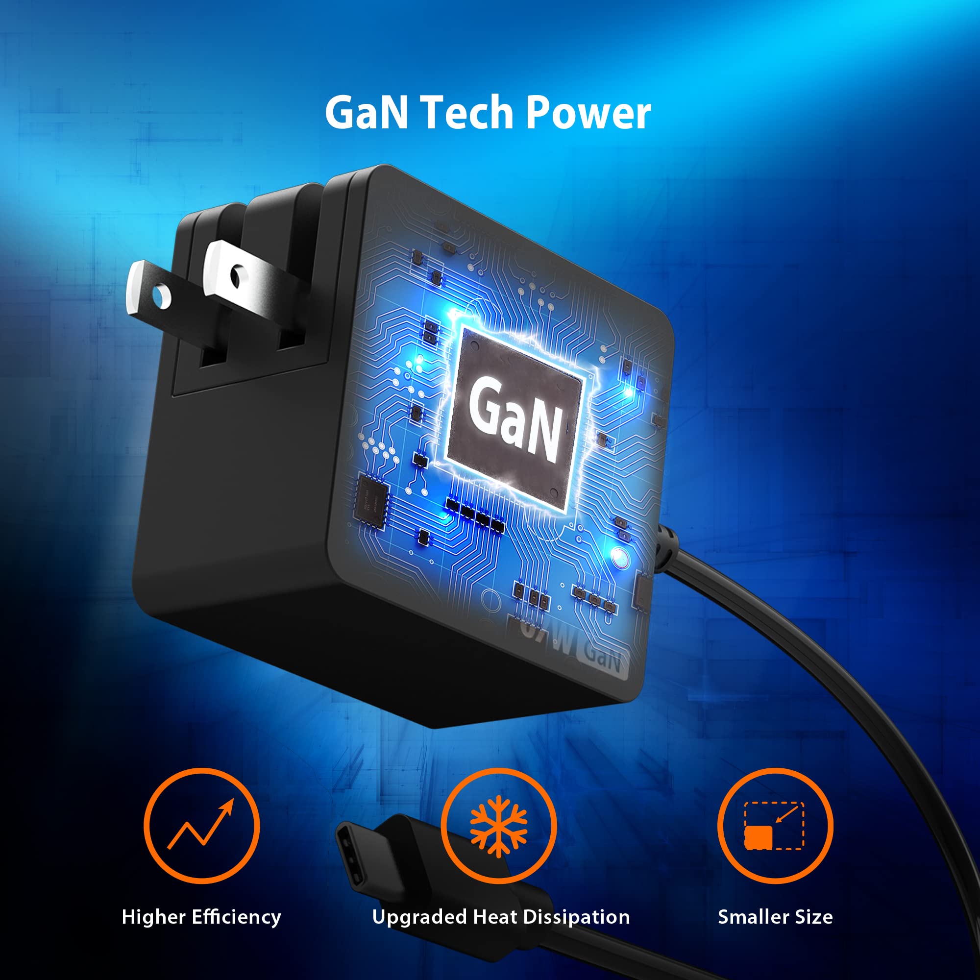 J5Create 65W Gan Pd Usb-C Foldable Mini Charger With Hp Dc Converter, Suitable For Macbook Pro/Air M2/M1, Dell Xps, Hp, Ipad Pro