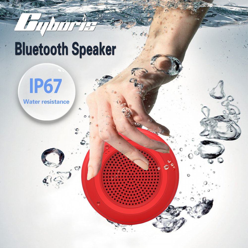 Cyboris Portable Bluetooth Speakers, Ipx7 Floating Waterproof Wireless Small Shower Speaker, Hands Free Calling, Bluetooth 5.3, True Wireless Stereo For Outdoor, Beach, Hot Tub, Swimming Pool