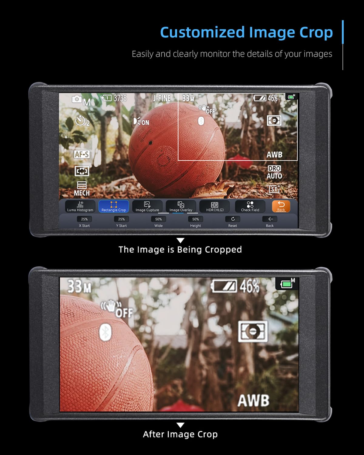 Portkeys Pt6 Camera Field Monitor 5.2'' 600Nit Touchscreen Camera Monitor Vertical Shooting Stretch 3D Lut Output Wide Color Gam
