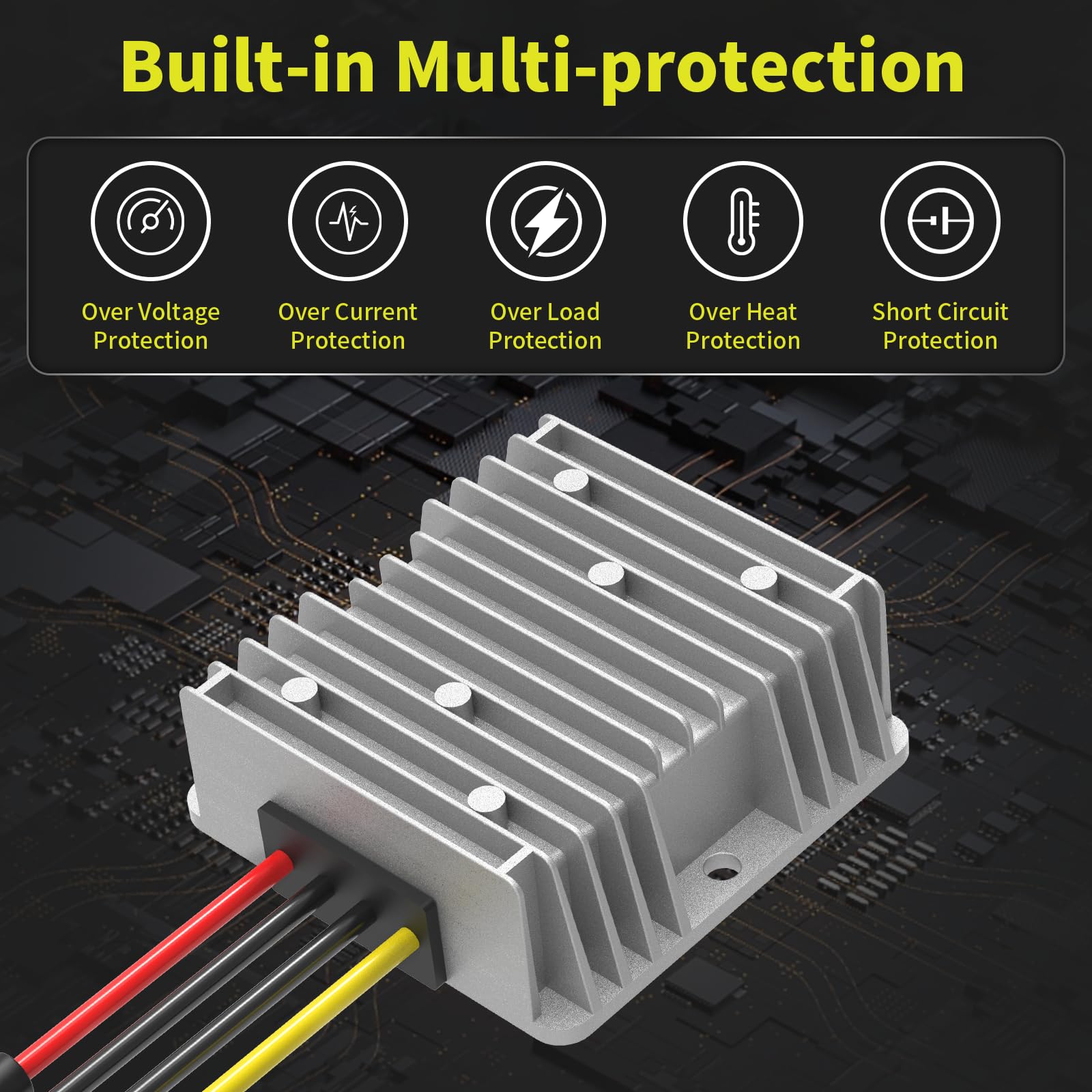 Kzreect 18V To 12V Step Down Converter Compatible With Ryobi 18V Battery, 240W 12V/20A Dc Buck Converter For Power Wheel Battery