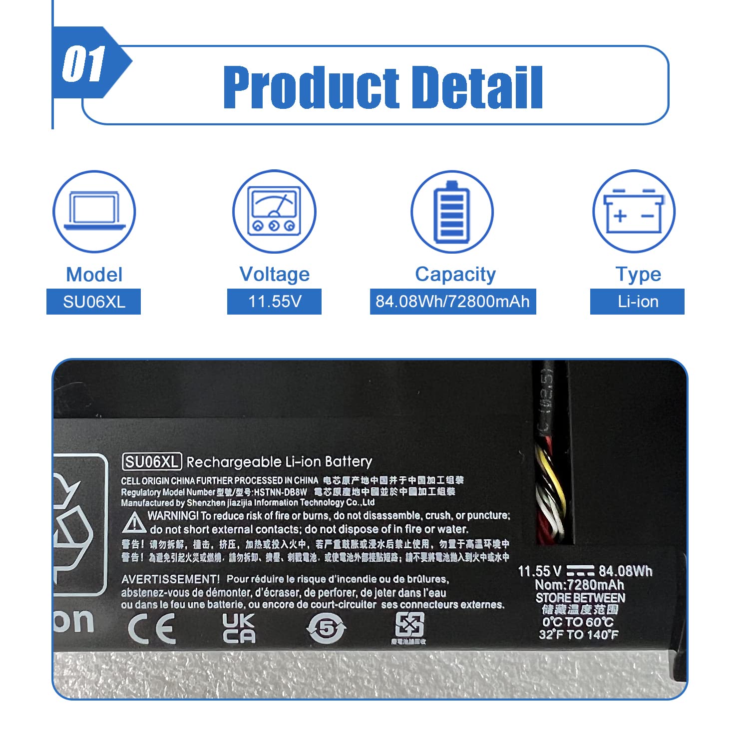 Dentsing Su06Xl L29184 005 Laptop Battery Replace For Hp Spectre X360 15 Df0033Dx 15 Df1033Dx Convertible 15 Df0Xxx Series Noteb