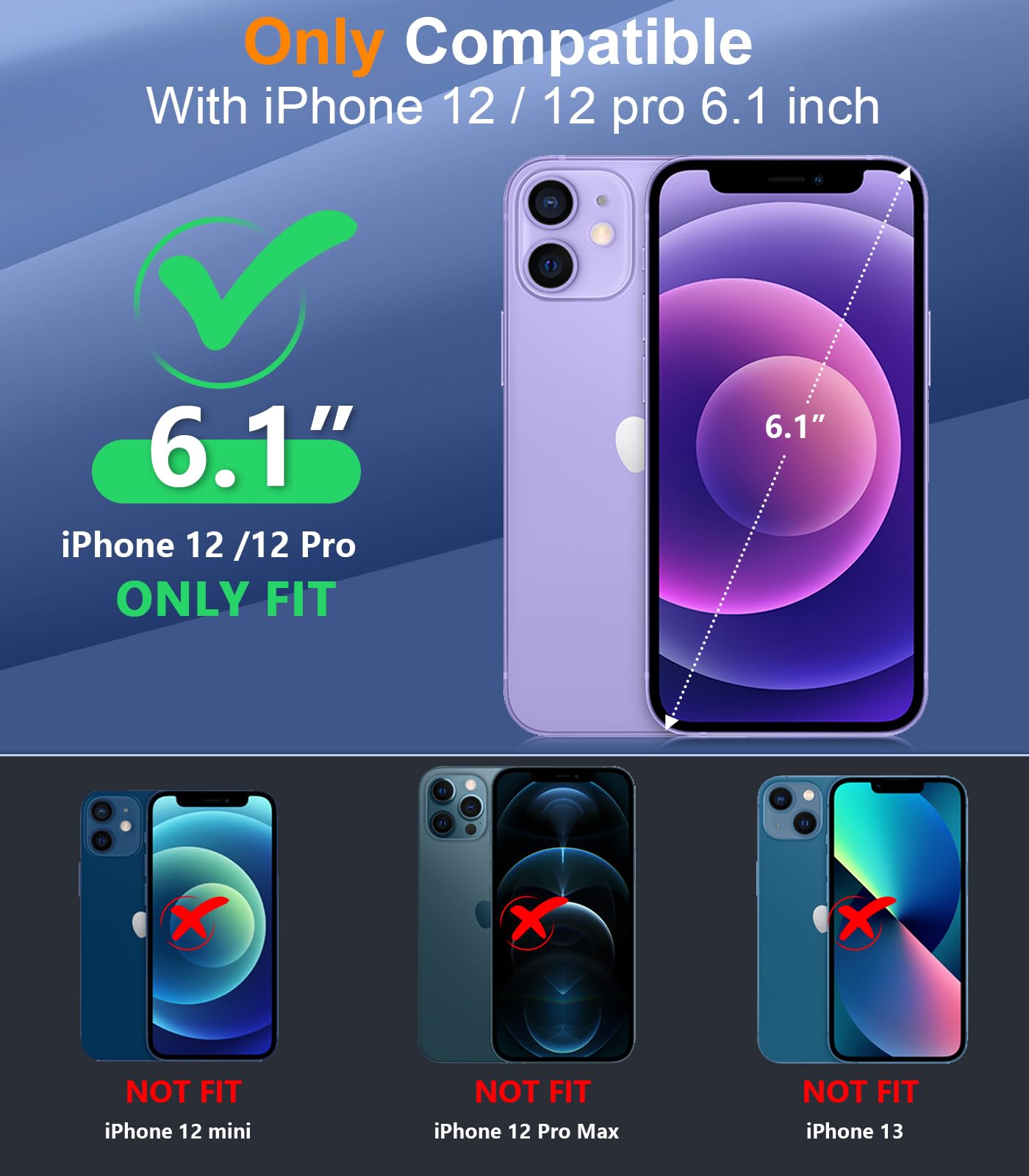 Temdan Case Designed For Iphone 12 Case/Designed For Iphone 12 Pro Case  Clear