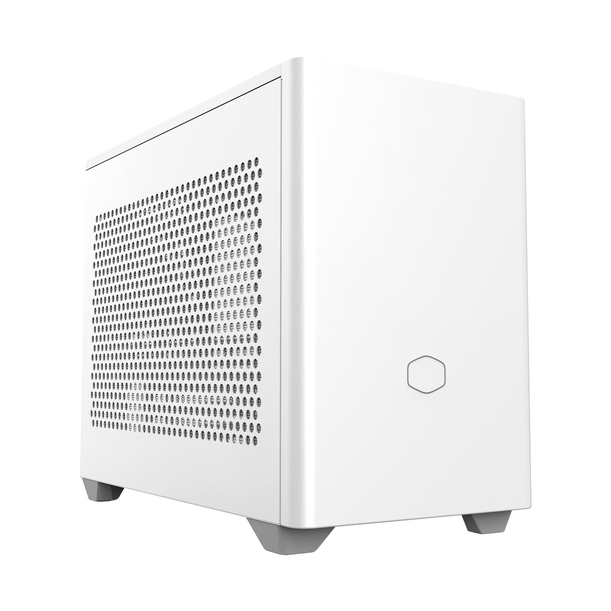 Cooler Master NR200 White Mini-ITX PC Case, 330mm Horizontal Triple-Slot Mount GPU, 240mm|280mm AIO, SFX PSU 130mm, Compatible RX 7900 XTX|4080 Super, Vented Panels, DIY