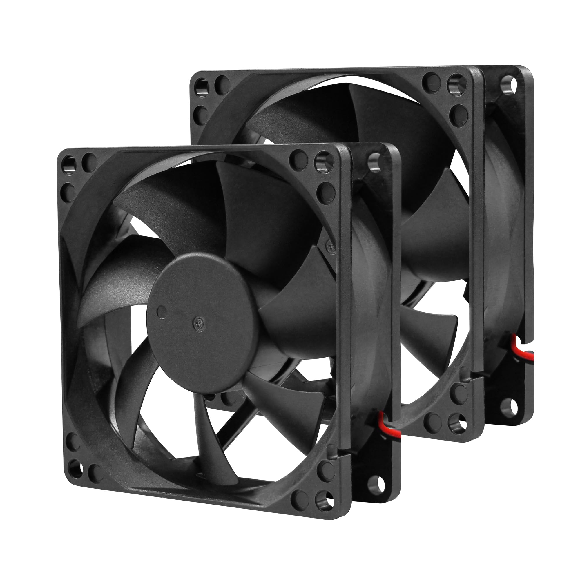 80Mm Dc Fan 12V Computer Fan 80Mm 3.15 Inch 2 Pin Xh 2.54 8025 High Performance Cooling Fan 3000Rpm 2 Pack