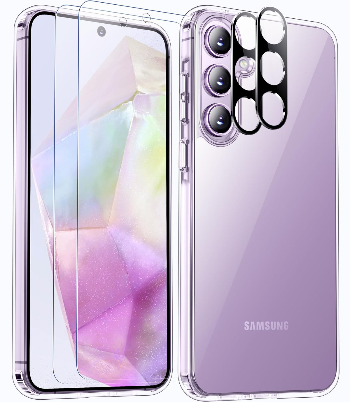 Spidercase For Samsung Galaxy A35 5G Case, [10 Ft Military Grade Drop Protection][Not Yellowing][2 Pcs Screen Protectors & Camer