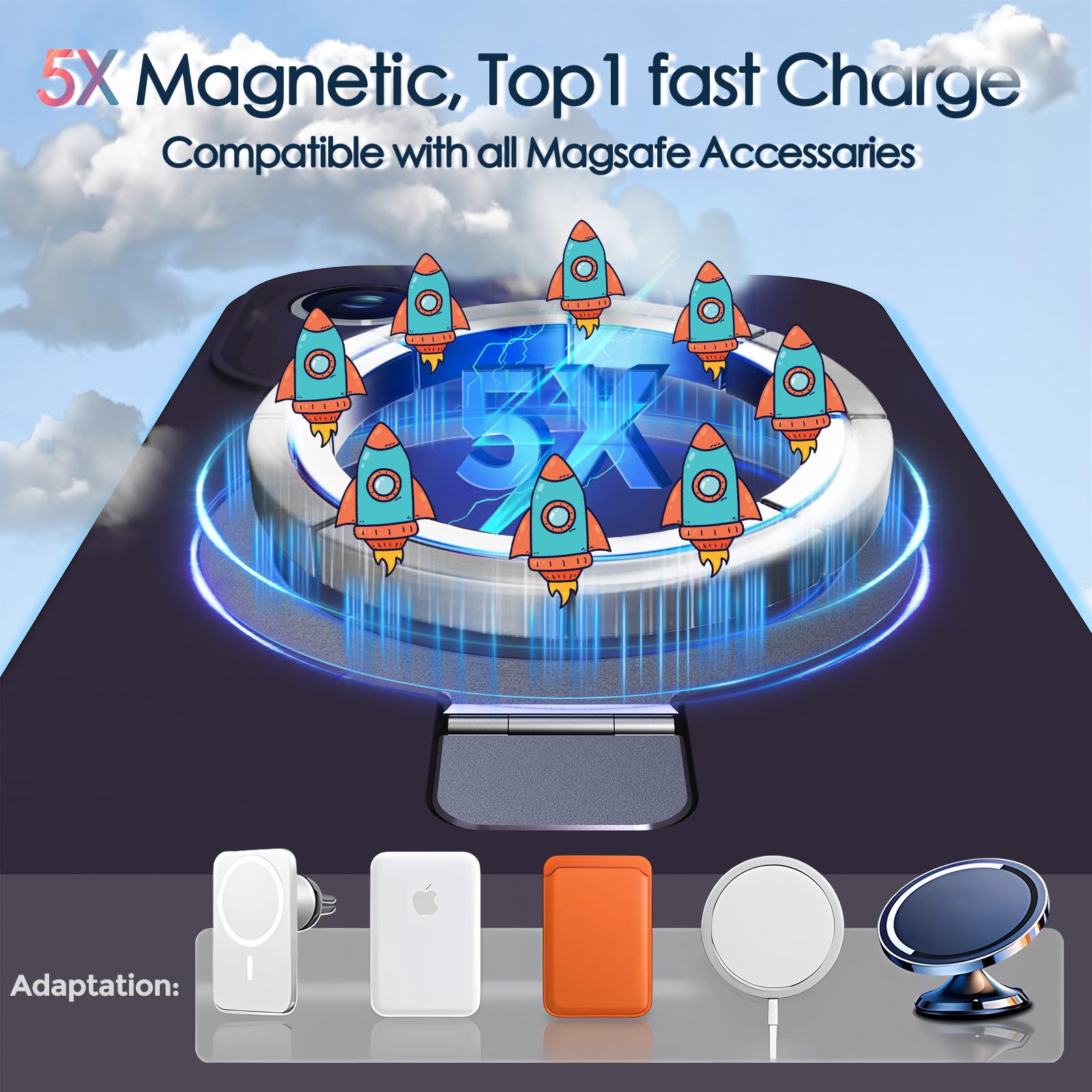 Kmambag Mag Ring Designed For Iphone 13 Case, Liquid Silicone [Moisturizing Factor] Extreme Soft Slim Phone Case With Stand [Com